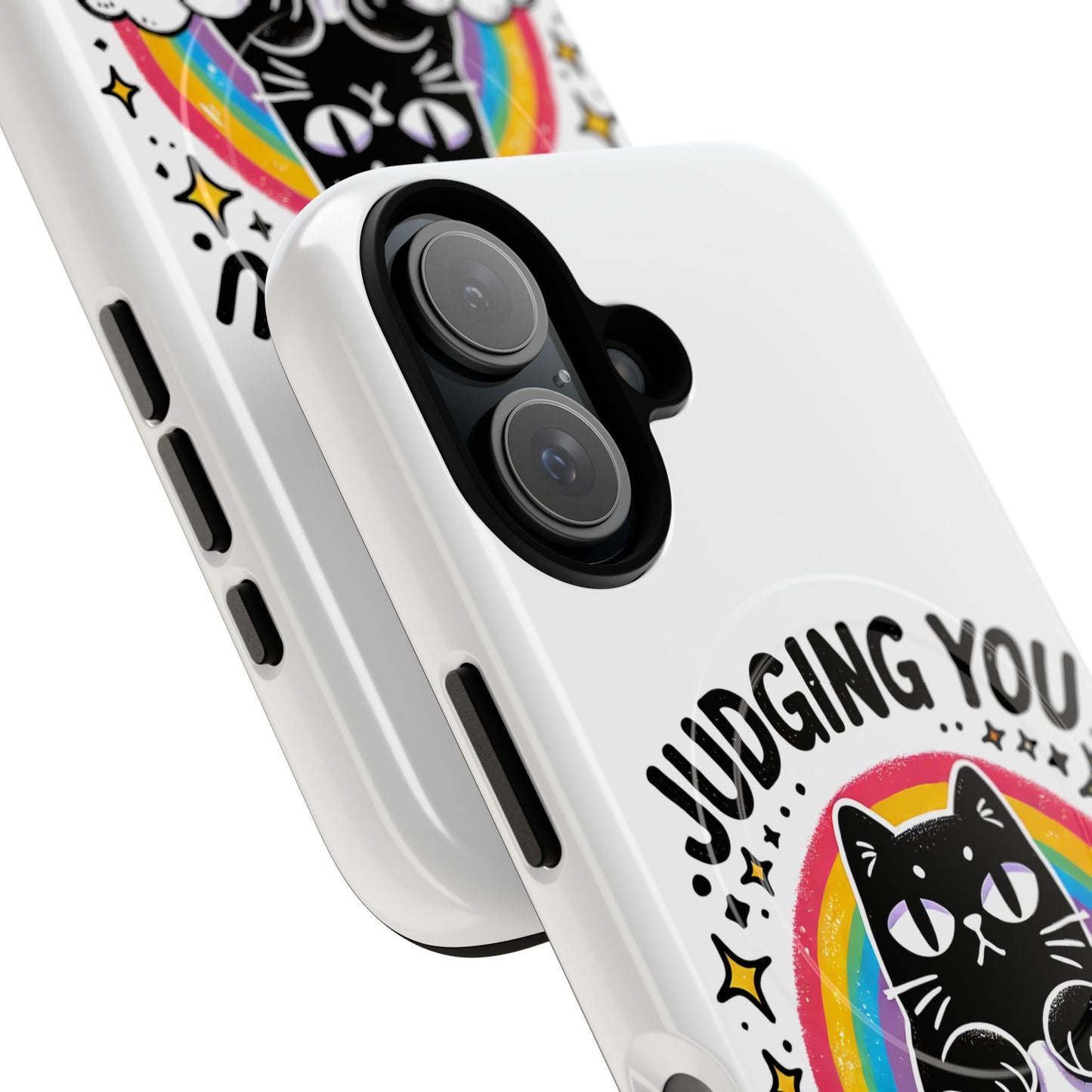 Judging You Silently Cat Magnetic Phone Case | Fun Pet Lover Accessory