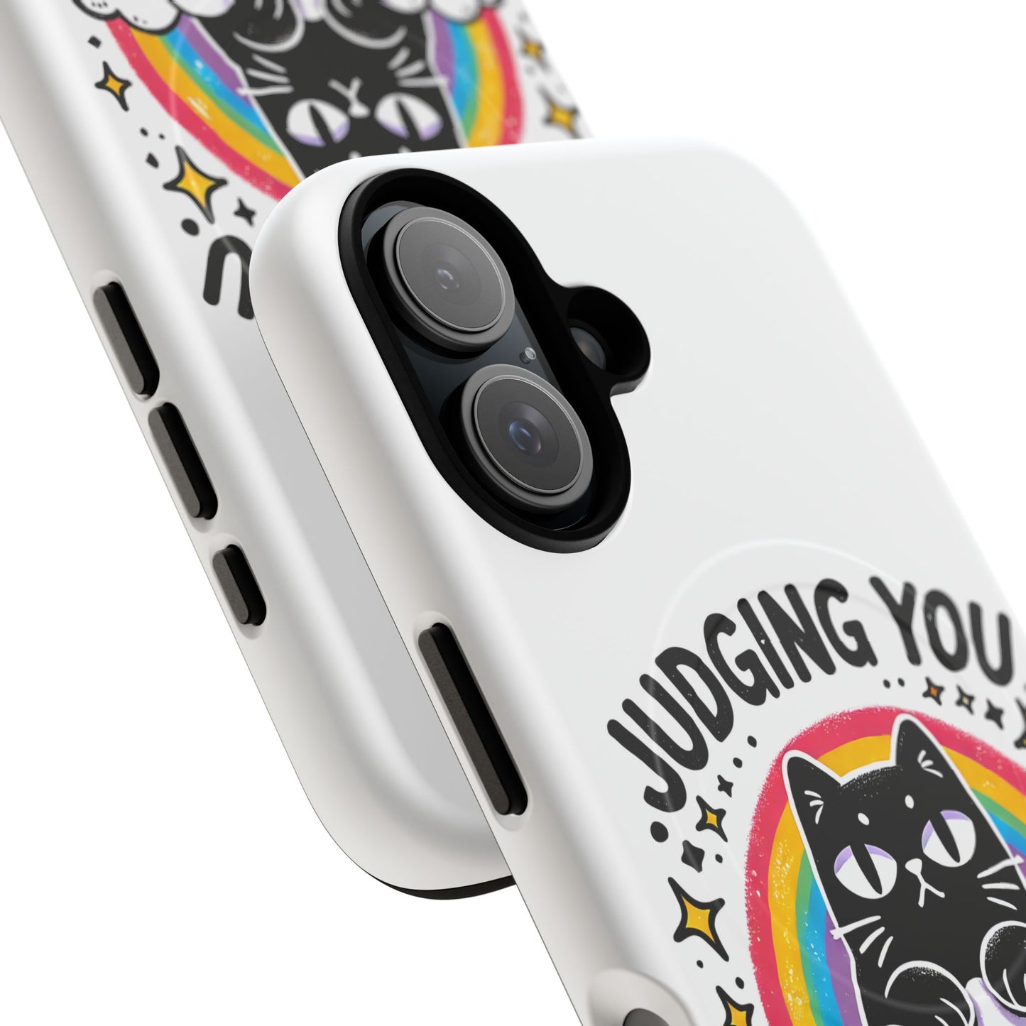 Judging You Silently Cat Magnetic Phone Case | Fun Pet Lover Accessory