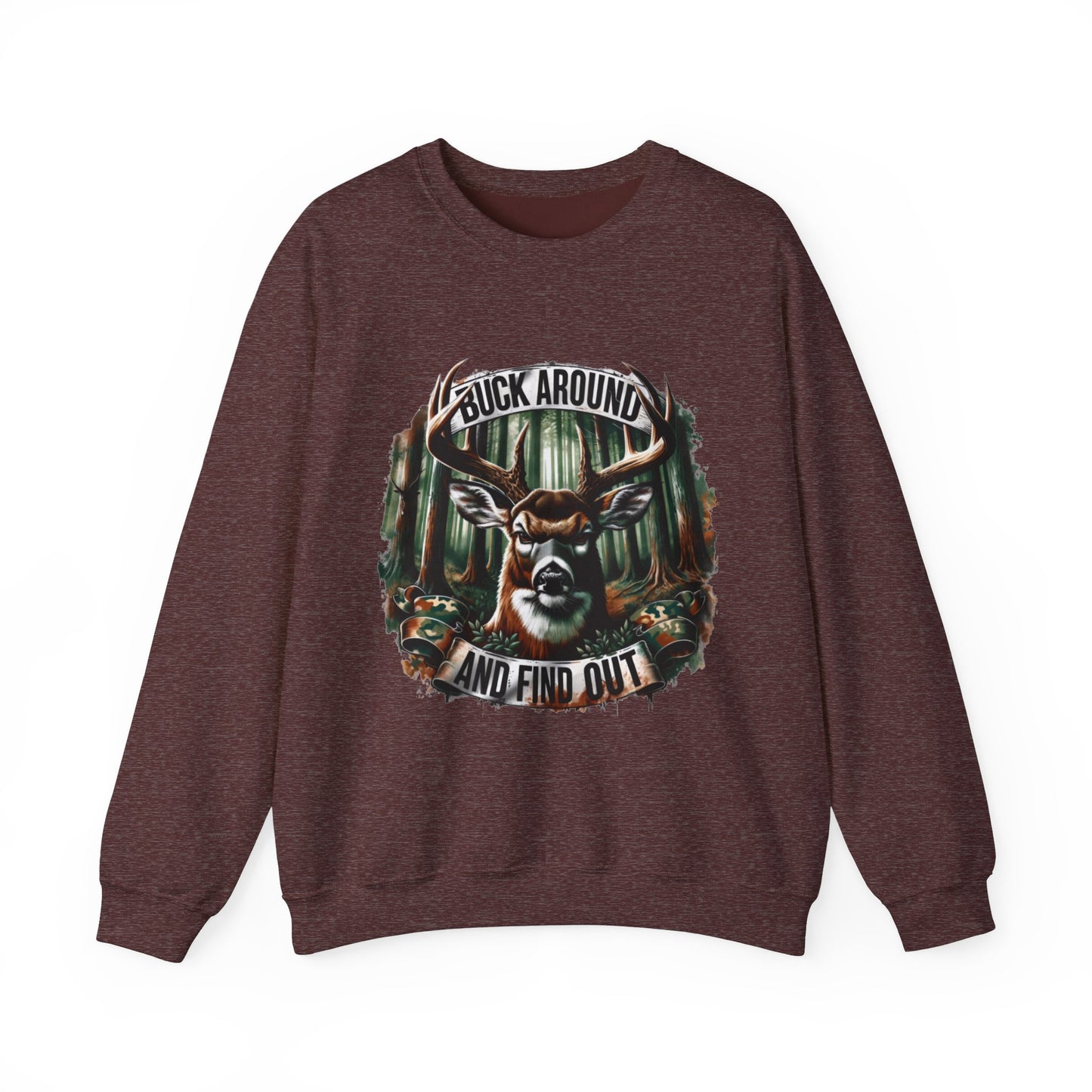 Buck Around and Find Out Crewneck Sweatshirt - Cozy Unisex Top for Nature Lovers