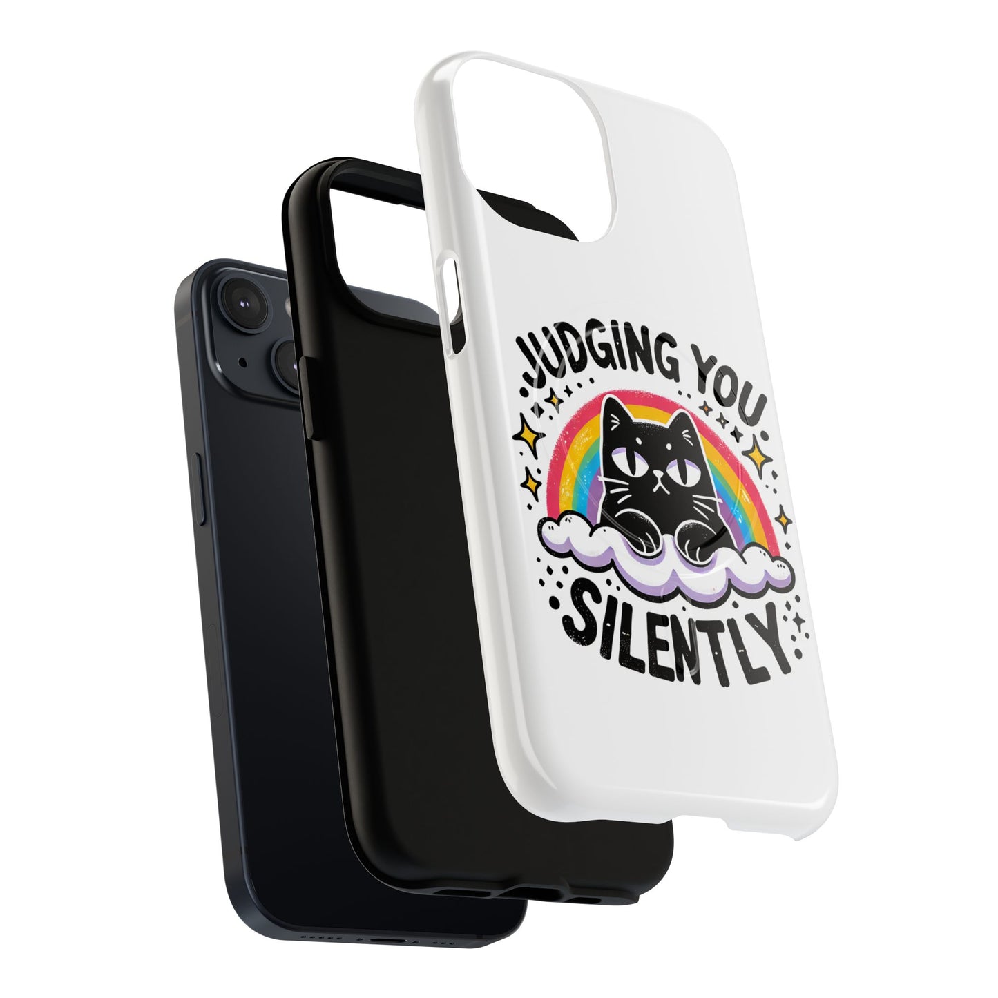 Judging You Silently Cat Magnetic Phone Case | Fun Pet Lover Accessory