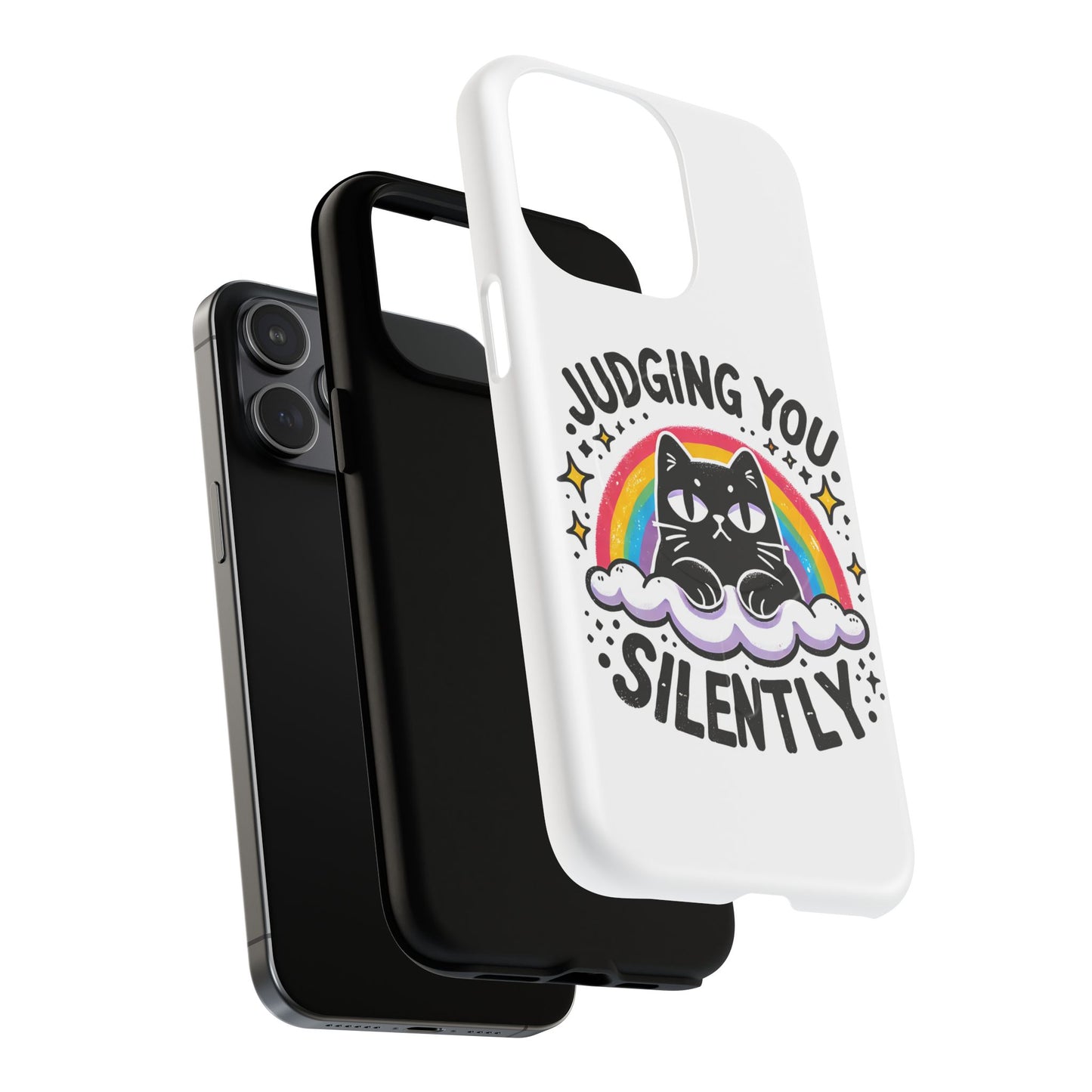 Judging You Silently Cat Magnetic Phone Case | Fun Pet Lover Accessory