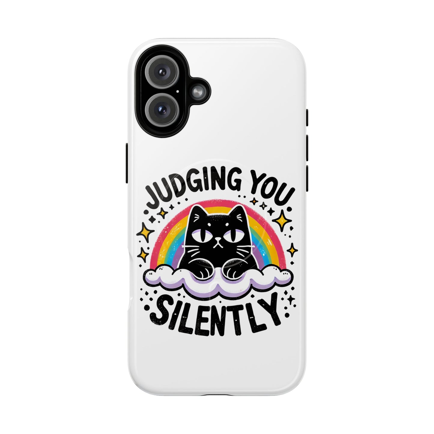 Judging You Silently Cat Magnetic Phone Case | Fun Pet Lover Accessory