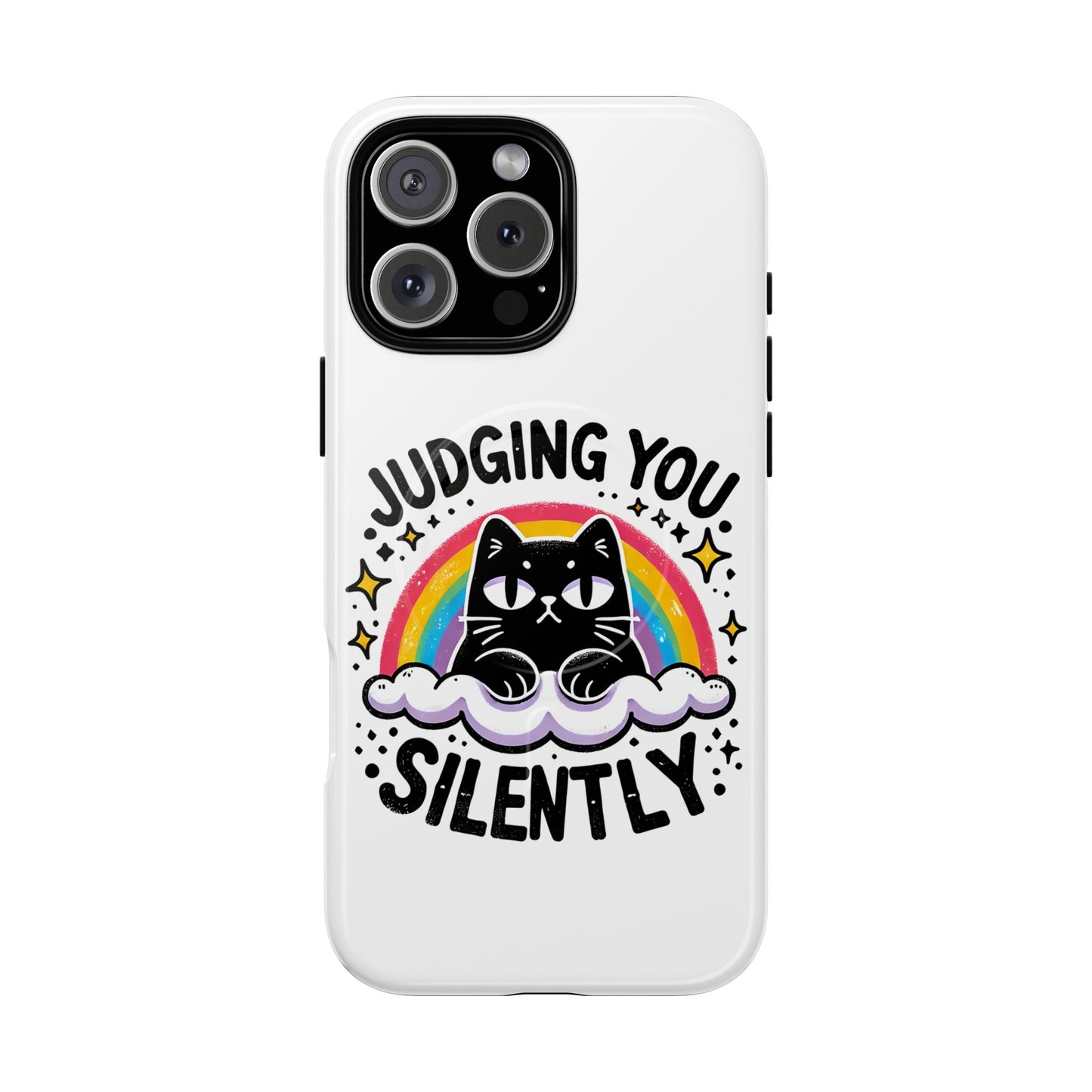 Judging You Silently Cat Magnetic Phone Case | Fun Pet Lover Accessory