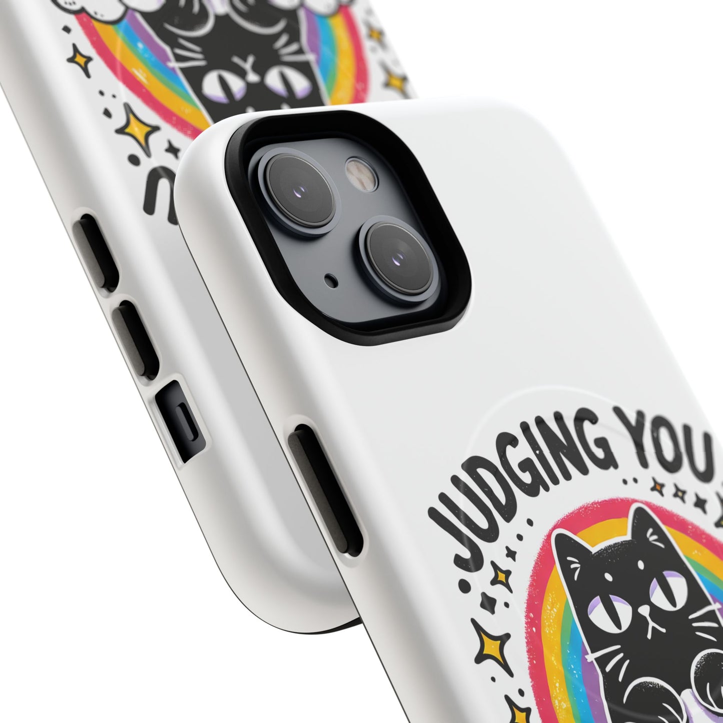 Judging You Silently Cat Magnetic Phone Case | Fun Pet Lover Accessory