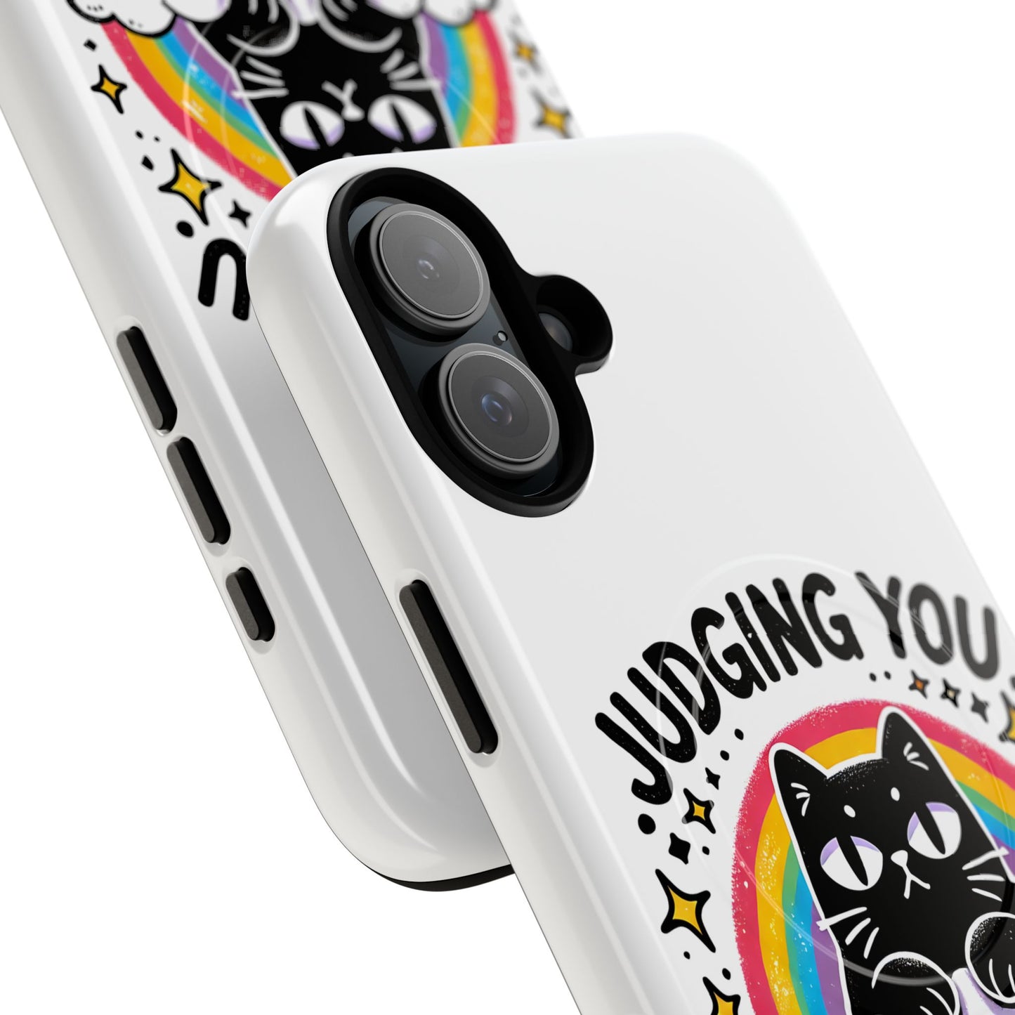 Judging You Silently Cat Magnetic Phone Case | Fun Pet Lover Accessory