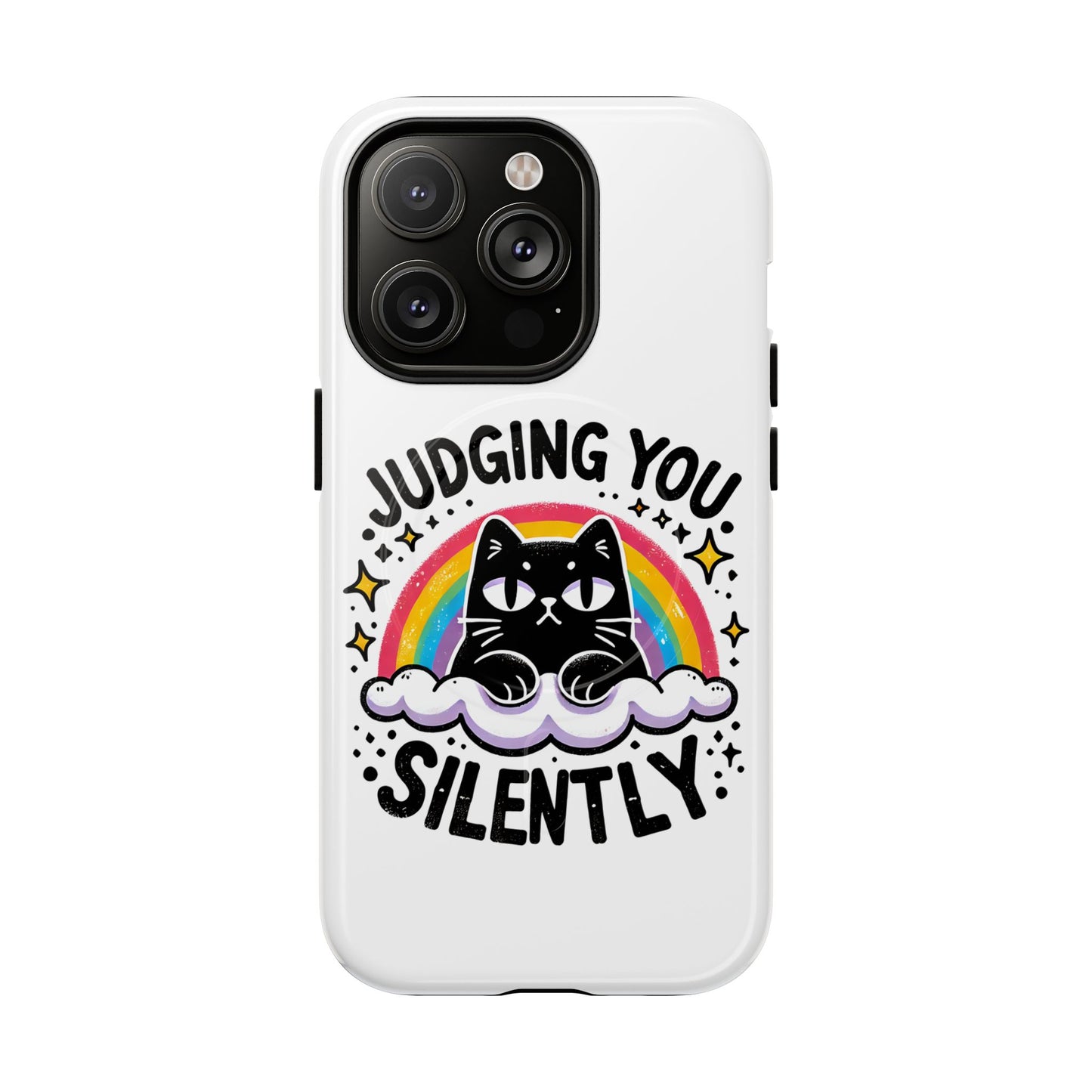 Judging You Silently Cat Magnetic Phone Case | Fun Pet Lover Accessory