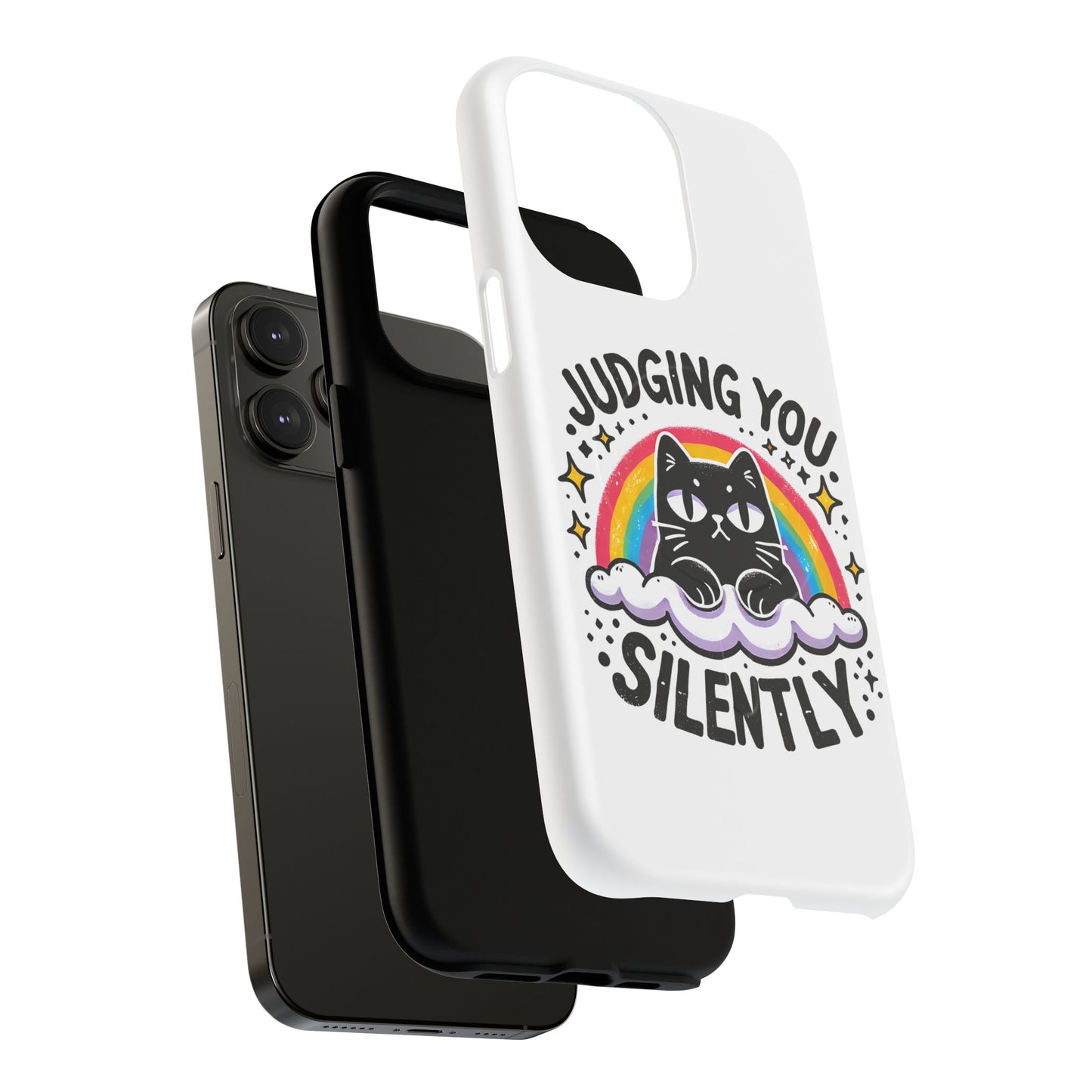 Judging You Silently Cat Magnetic Phone Case | Fun Pet Lover Accessory