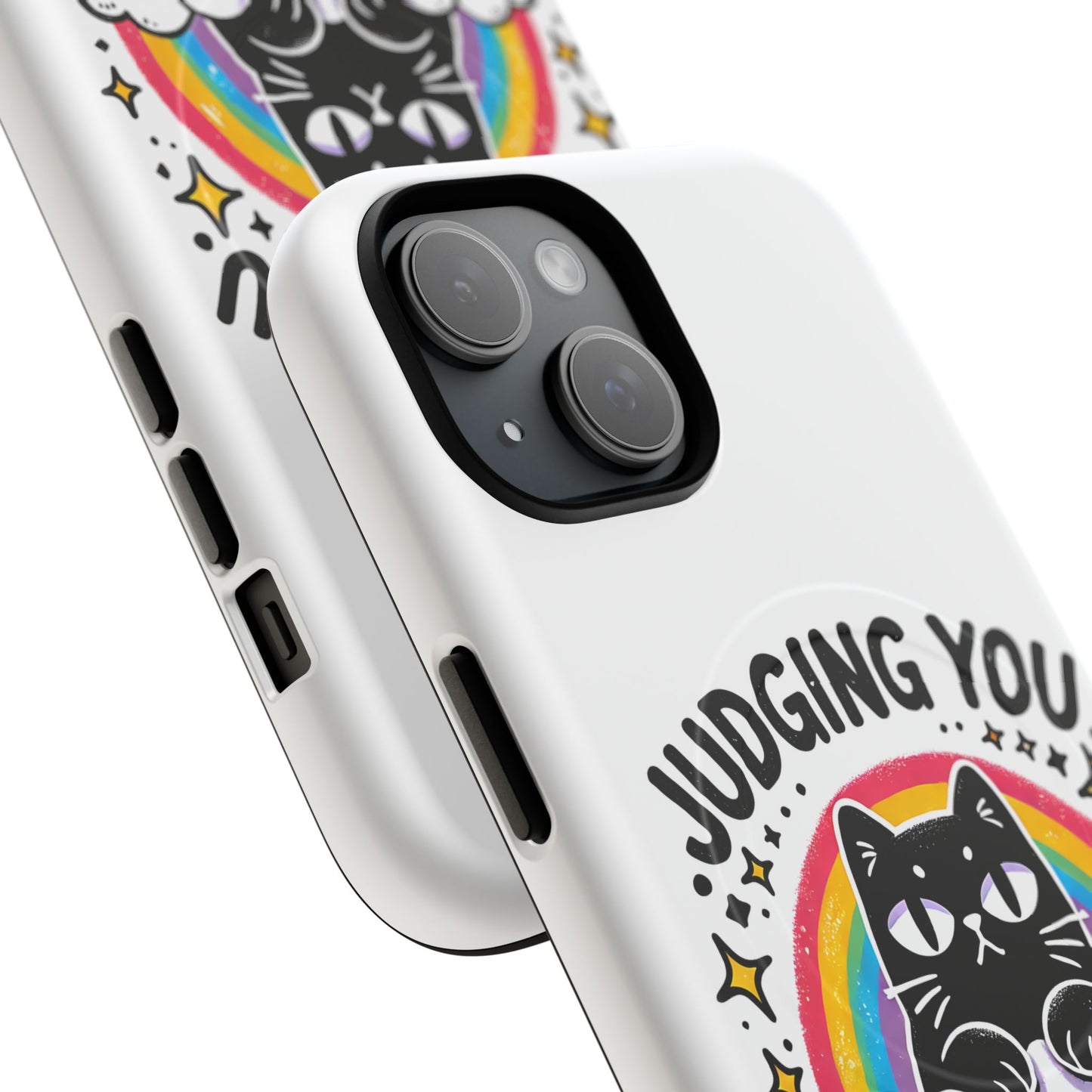 Judging You Silently Cat Magnetic Phone Case | Fun Pet Lover Accessory