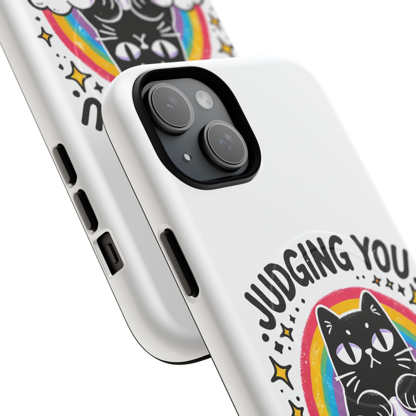 Judging You Silently Cat Magnetic Phone Case | Fun Pet Lover Accessory