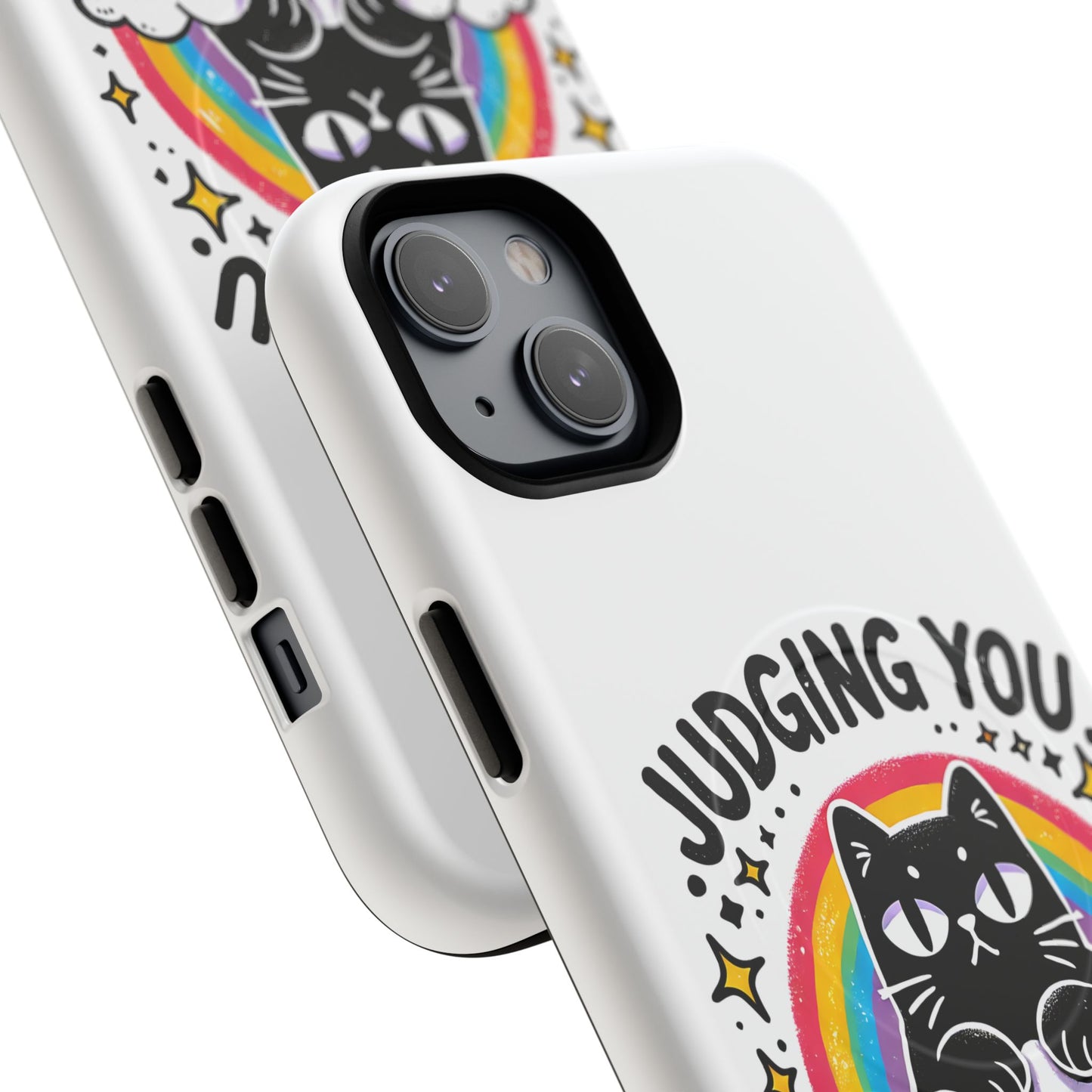 Judging You Silently Cat Magnetic Phone Case | Fun Pet Lover Accessory