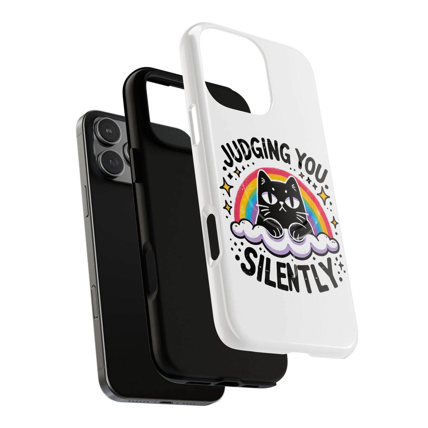 Judging You Silently Cat Magnetic Phone Case | Fun Pet Lover Accessory