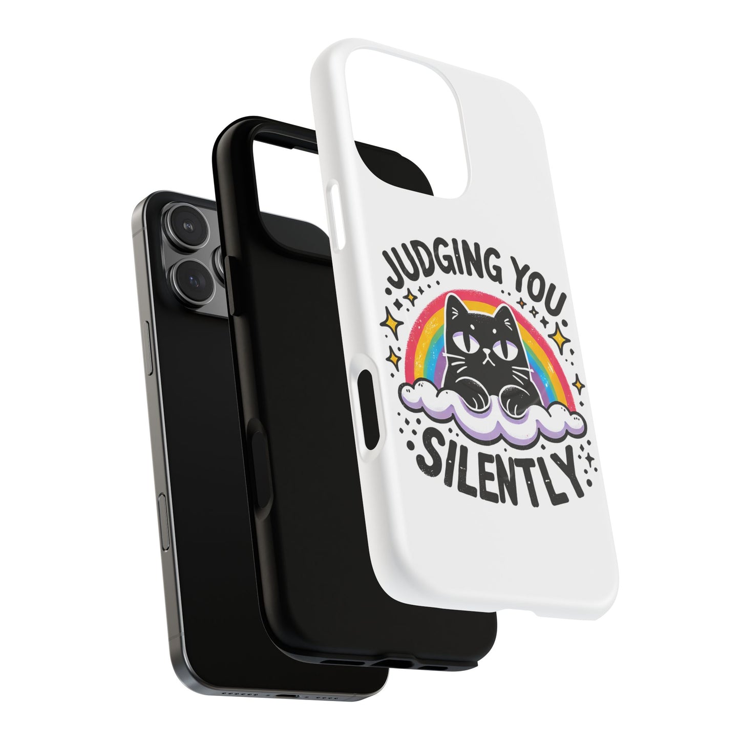 Judging You Silently Cat Magnetic Phone Case | Fun Pet Lover Accessory