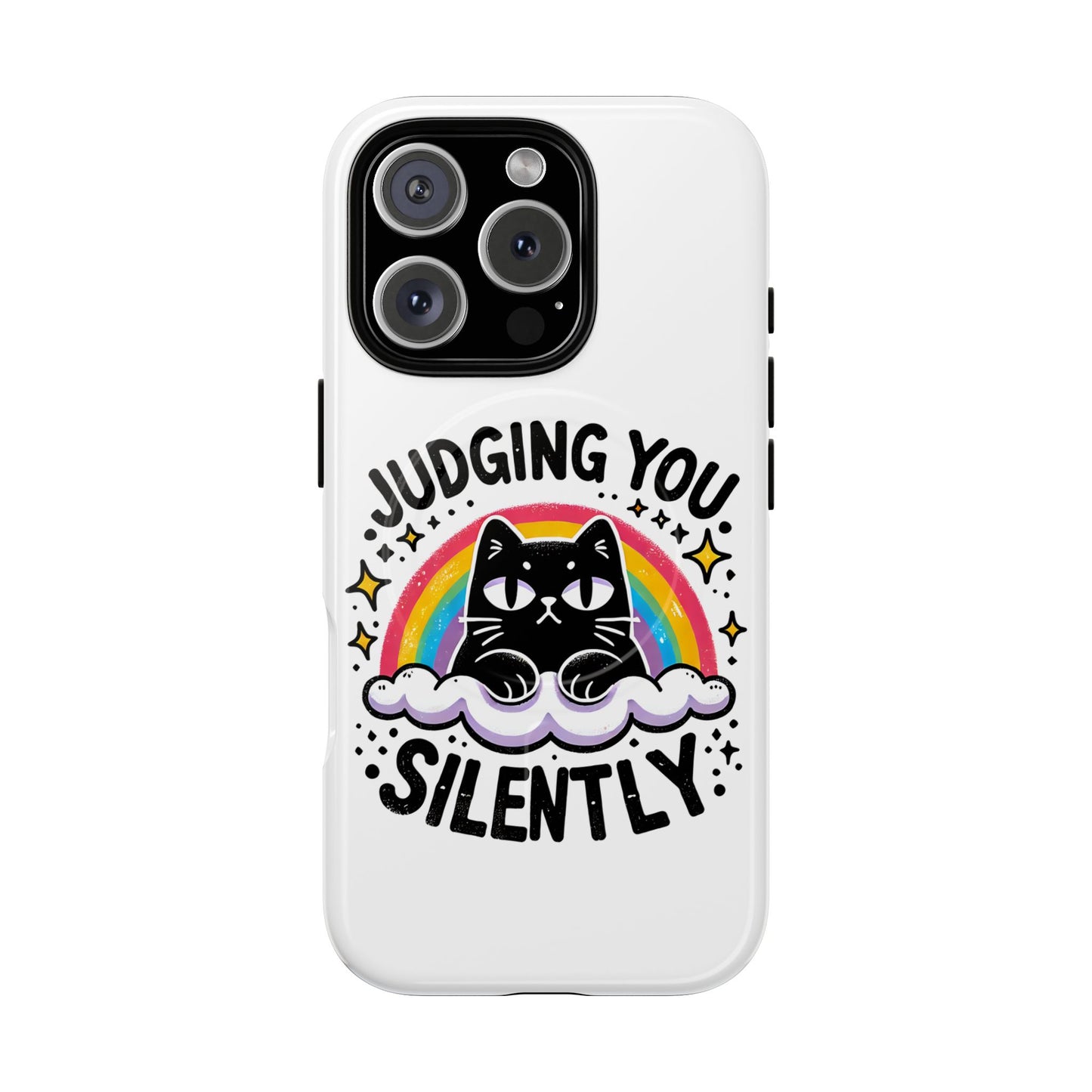 Judging You Silently Cat Magnetic Phone Case | Fun Pet Lover Accessory