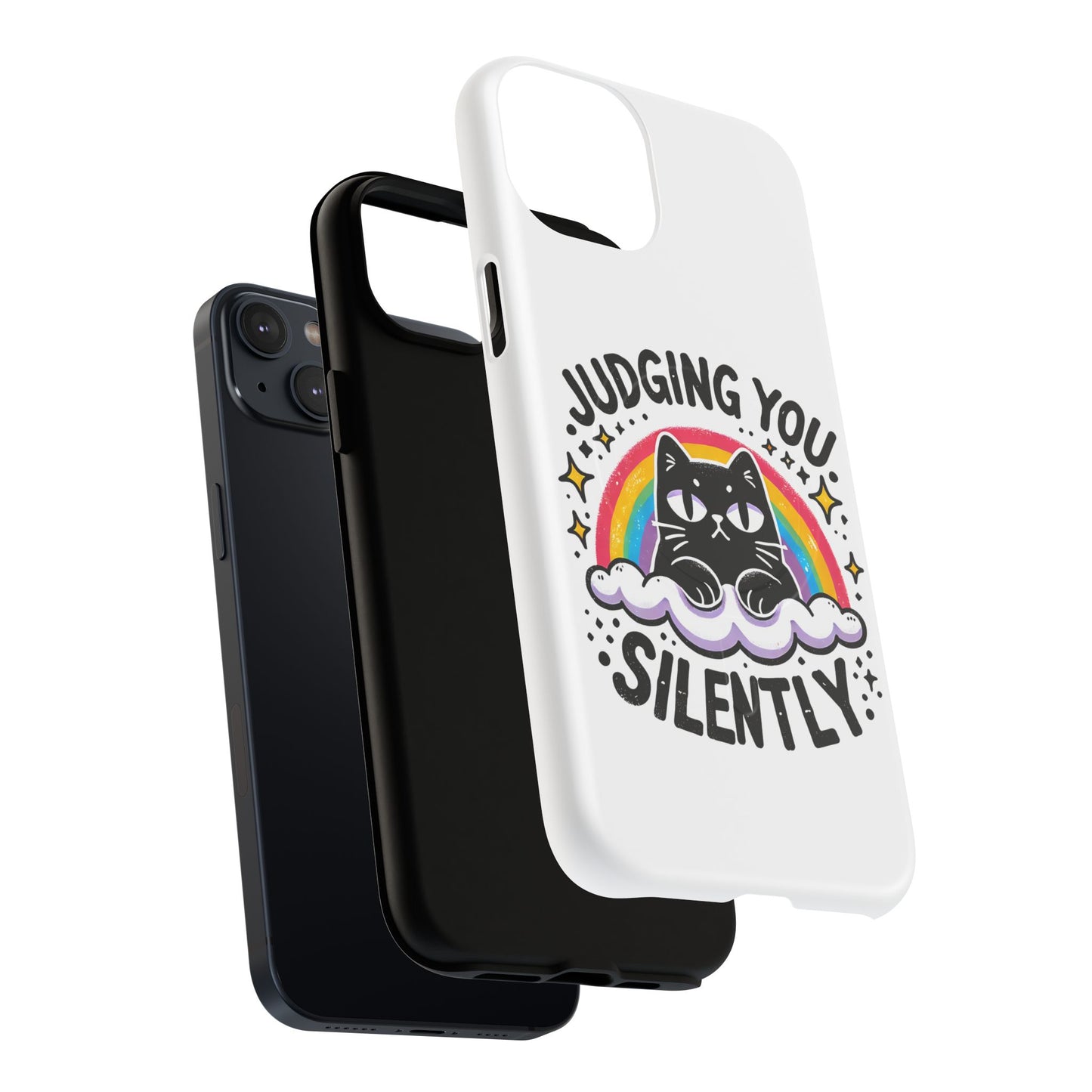 Judging You Silently Cat Magnetic Phone Case | Fun Pet Lover Accessory