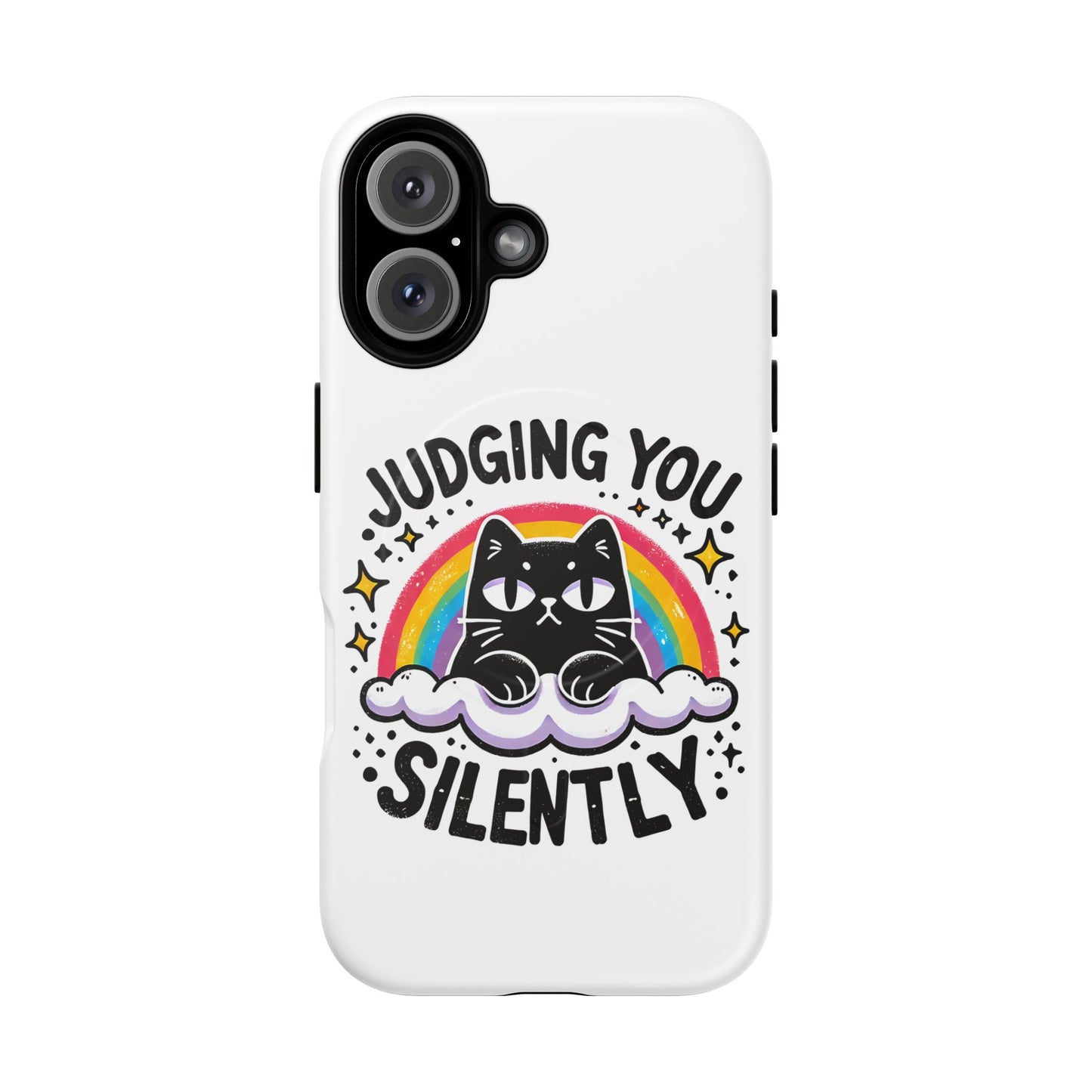 Judging You Silently Cat Magnetic Phone Case | Fun Pet Lover Accessory