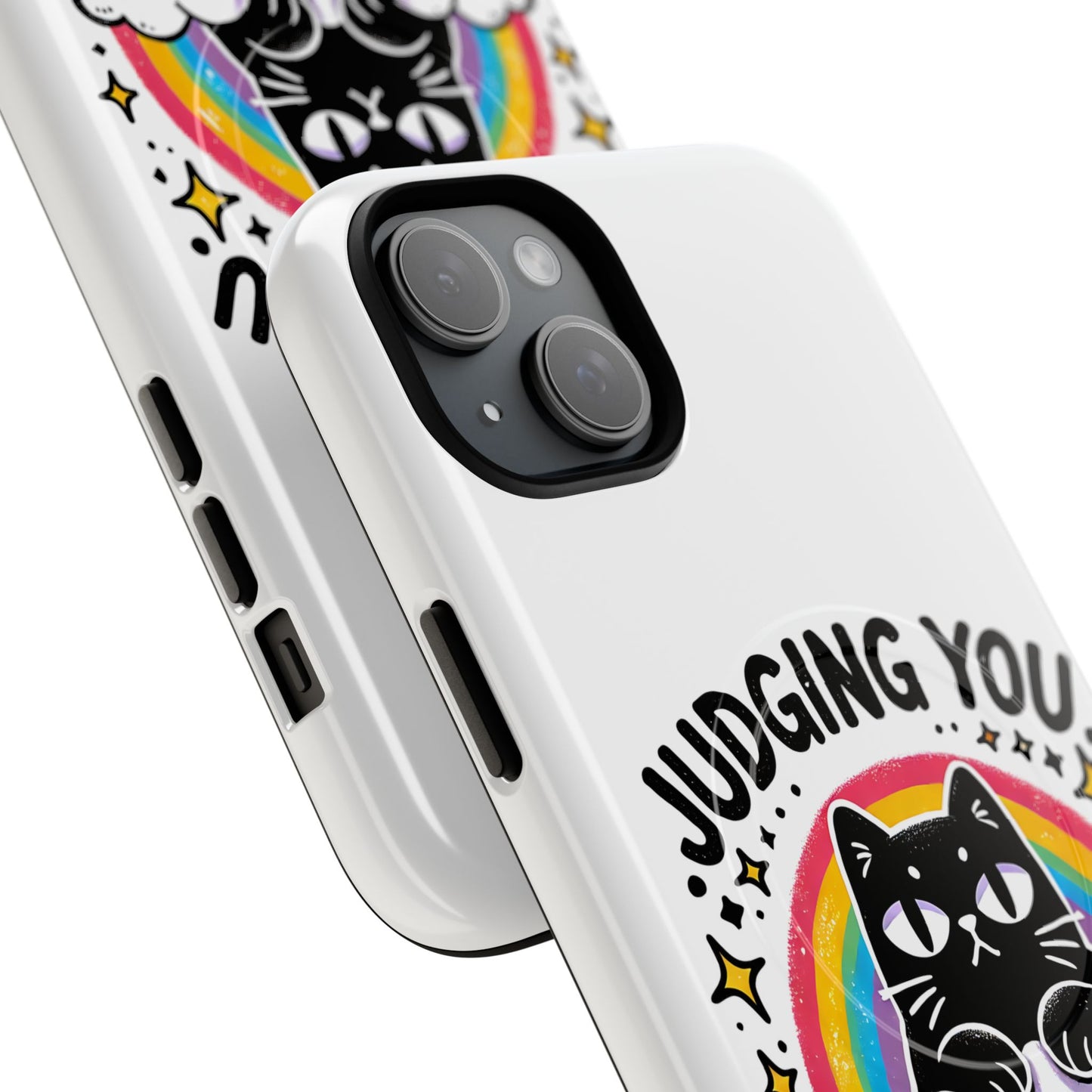 Judging You Silently Cat Magnetic Phone Case | Fun Pet Lover Accessory