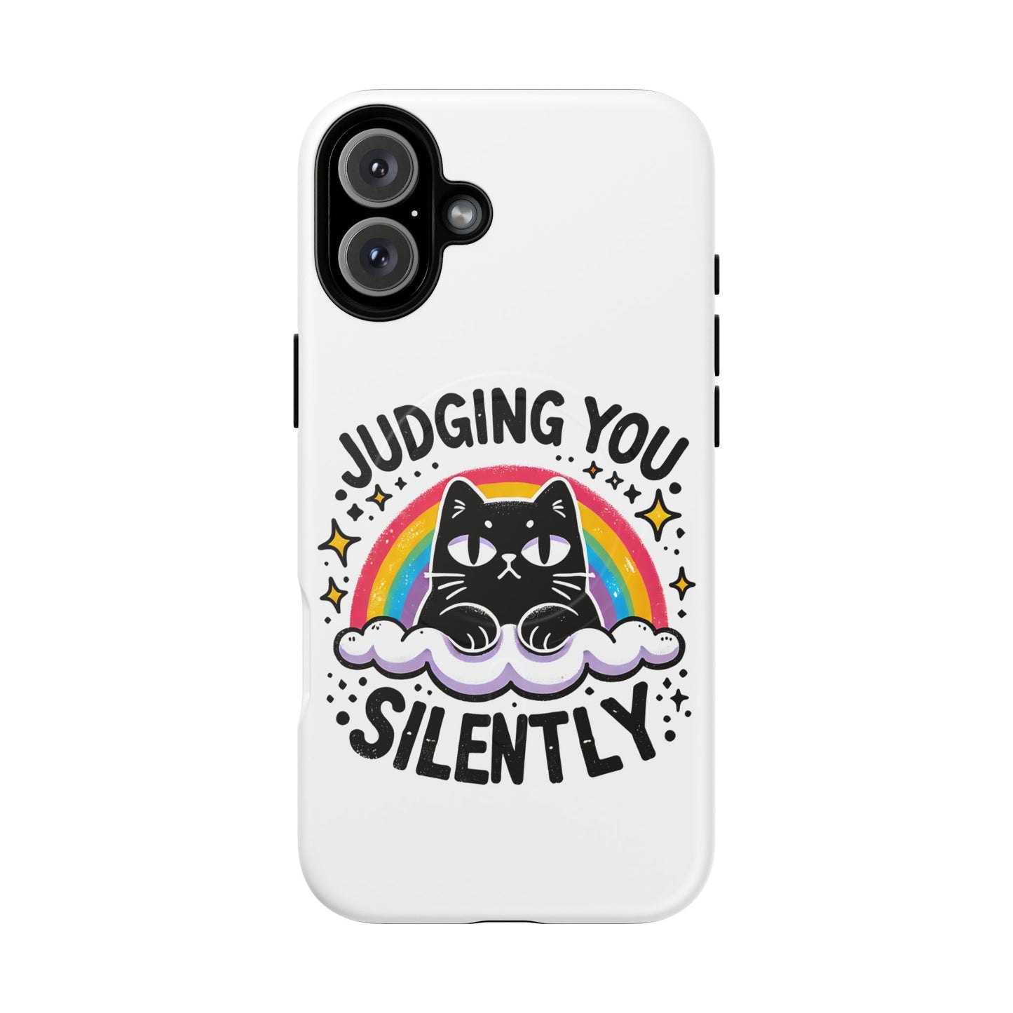 Judging You Silently Cat Magnetic Phone Case | Fun Pet Lover Accessory