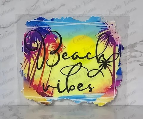 Beach Vibes UV DTF Decal
