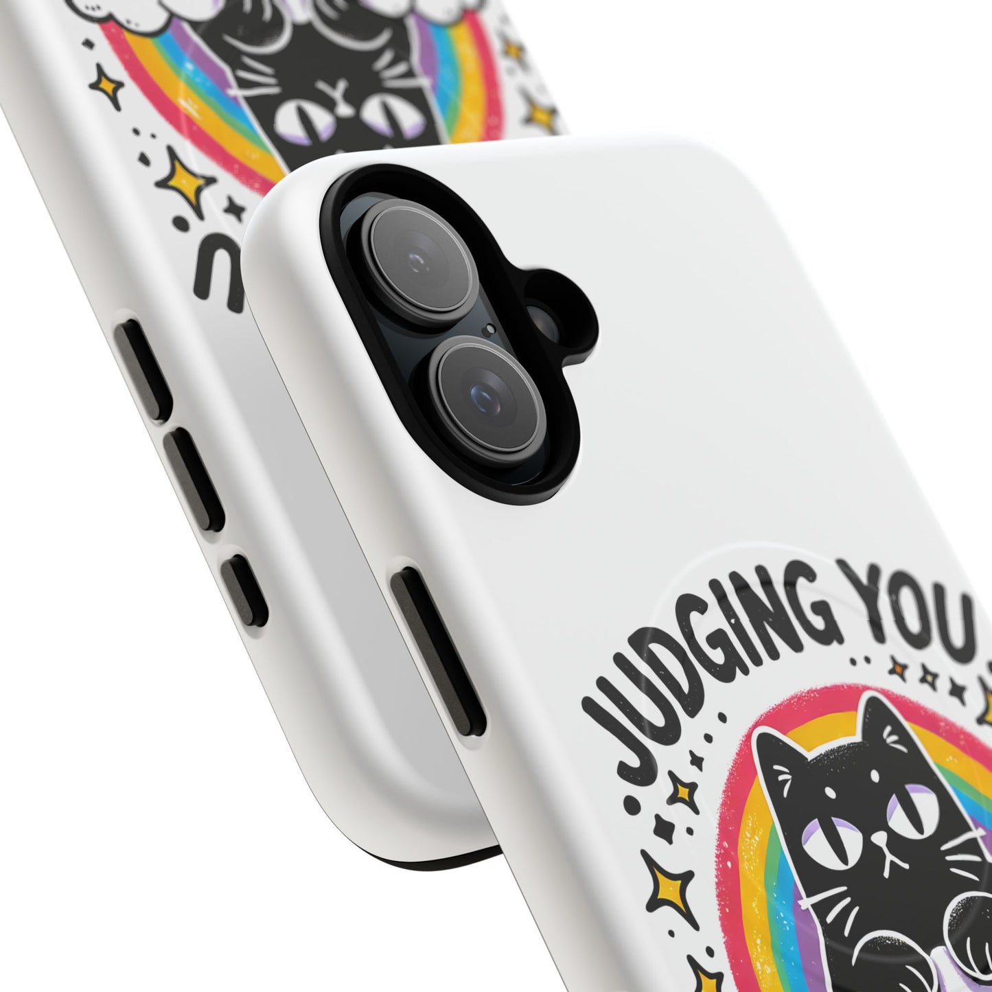 Judging You Silently Cat Magnetic Phone Case | Fun Pet Lover Accessory