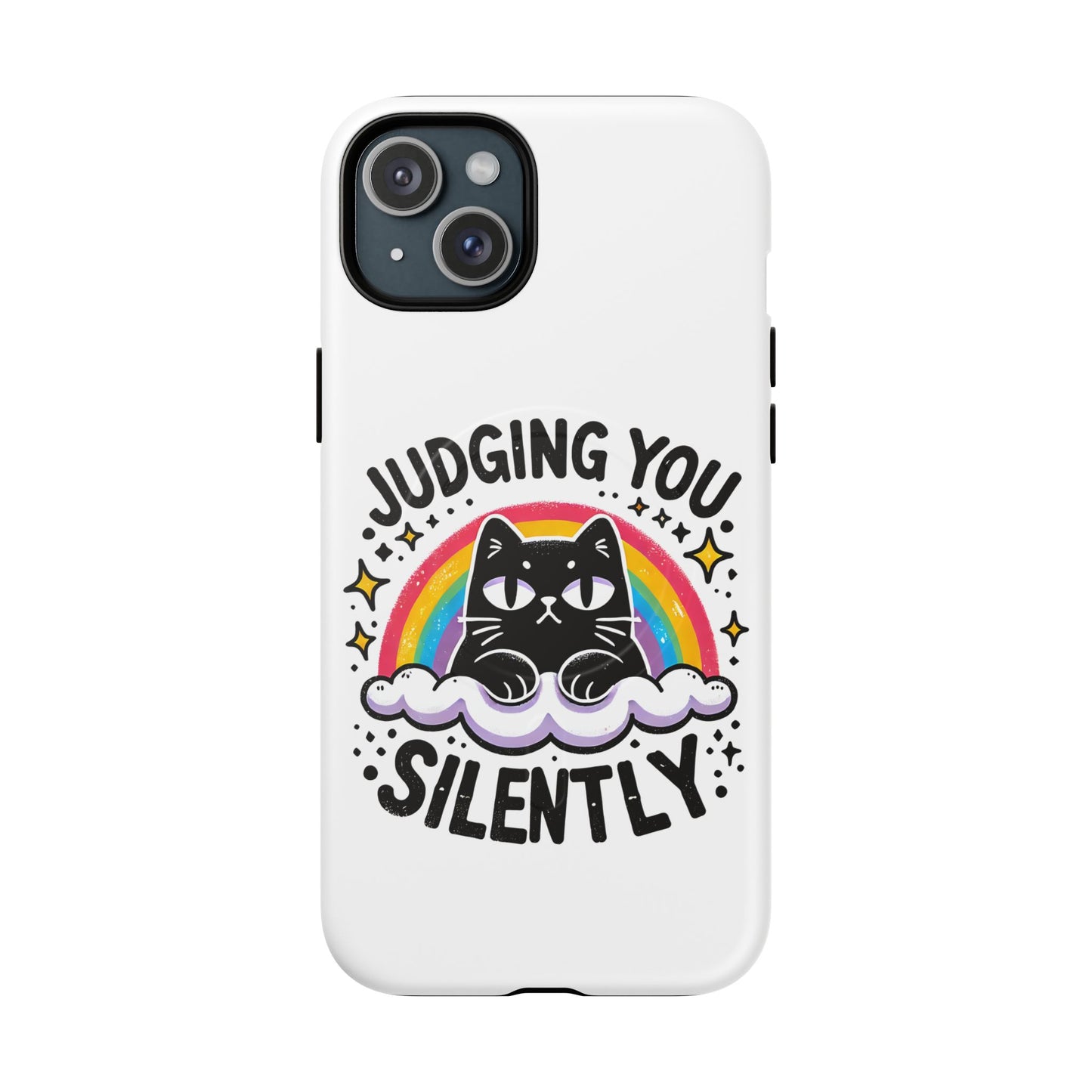 Judging You Silently Cat Magnetic Phone Case | Fun Pet Lover Accessory