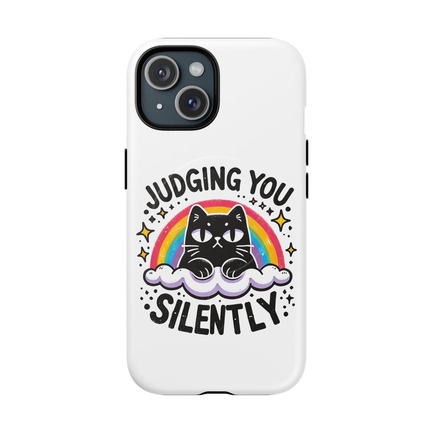 Judging You Silently Cat Magnetic Phone Case | Fun Pet Lover Accessory
