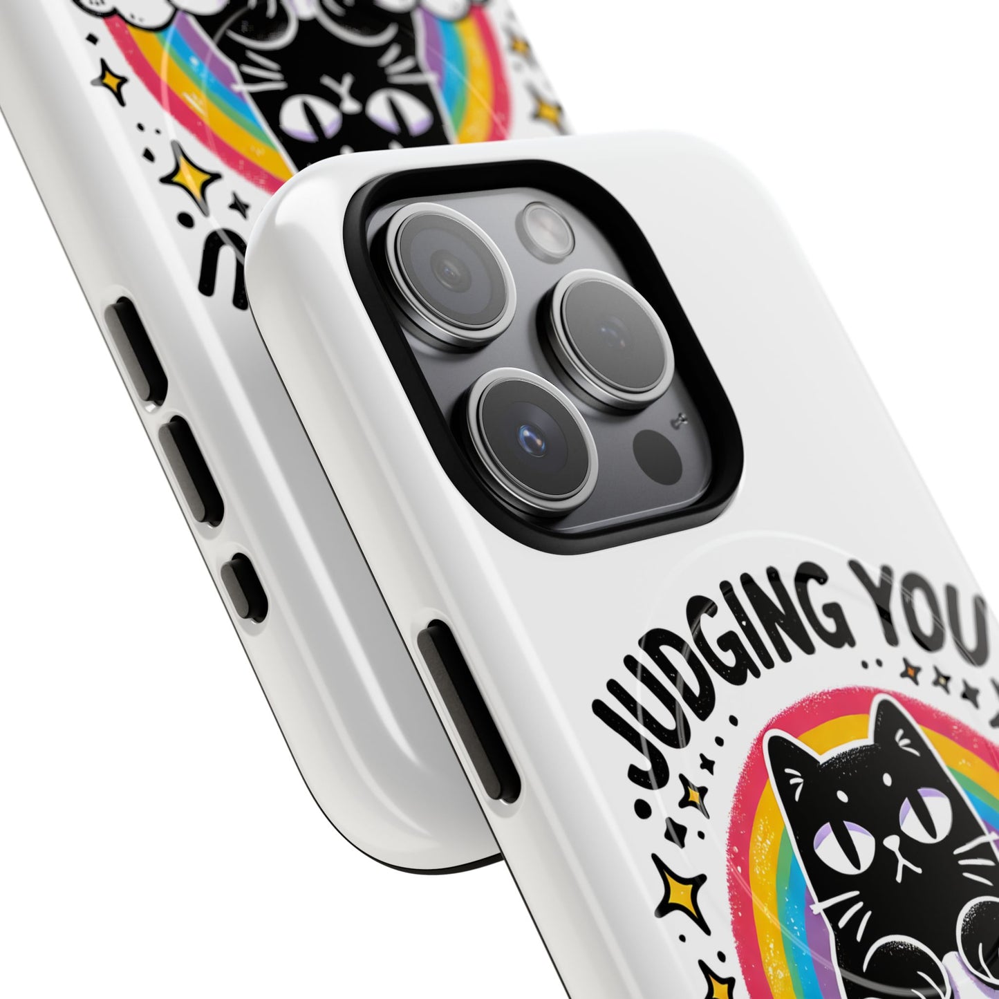 Judging You Silently Cat Magnetic Phone Case | Fun Pet Lover Accessory