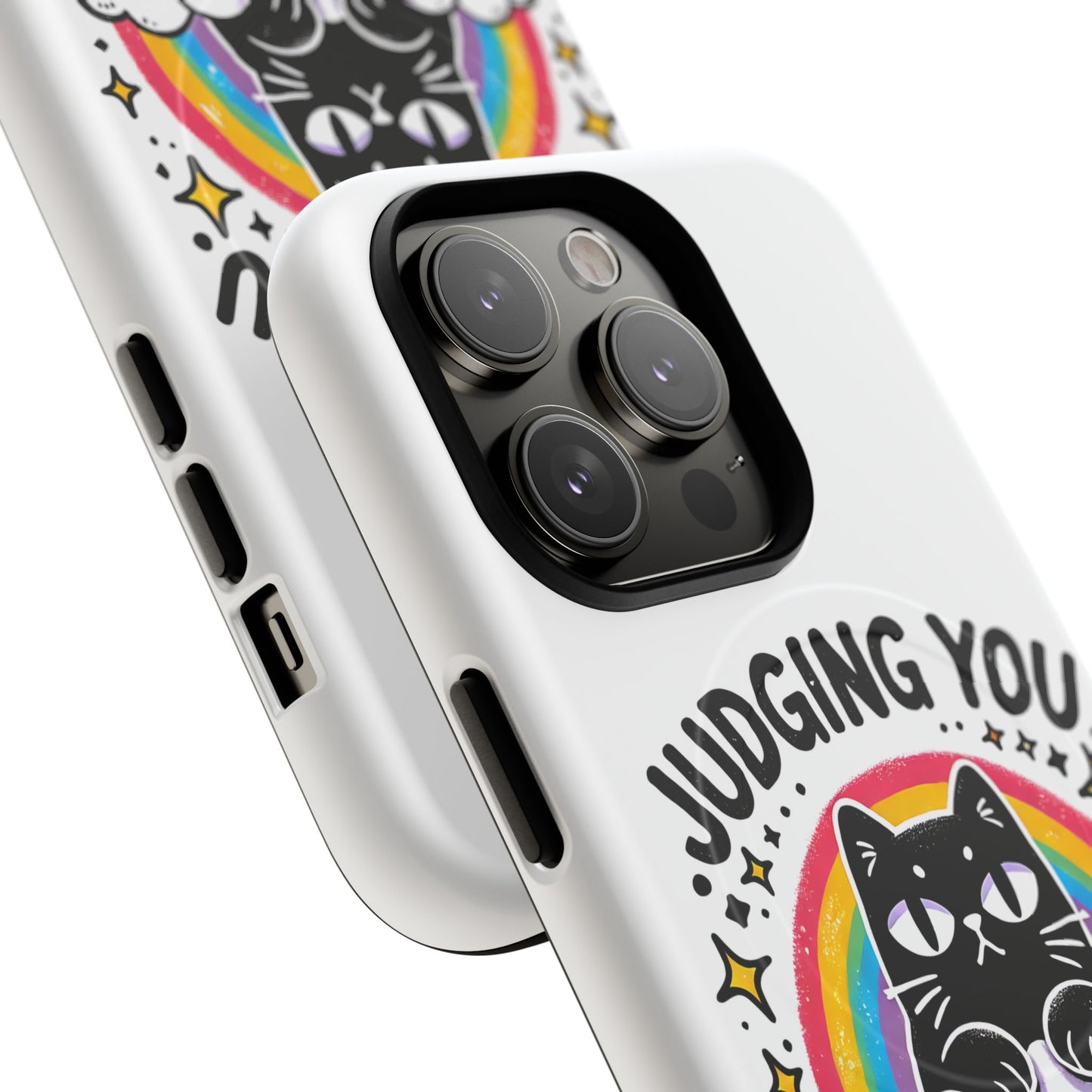 Judging You Silently Cat Magnetic Phone Case | Fun Pet Lover Accessory