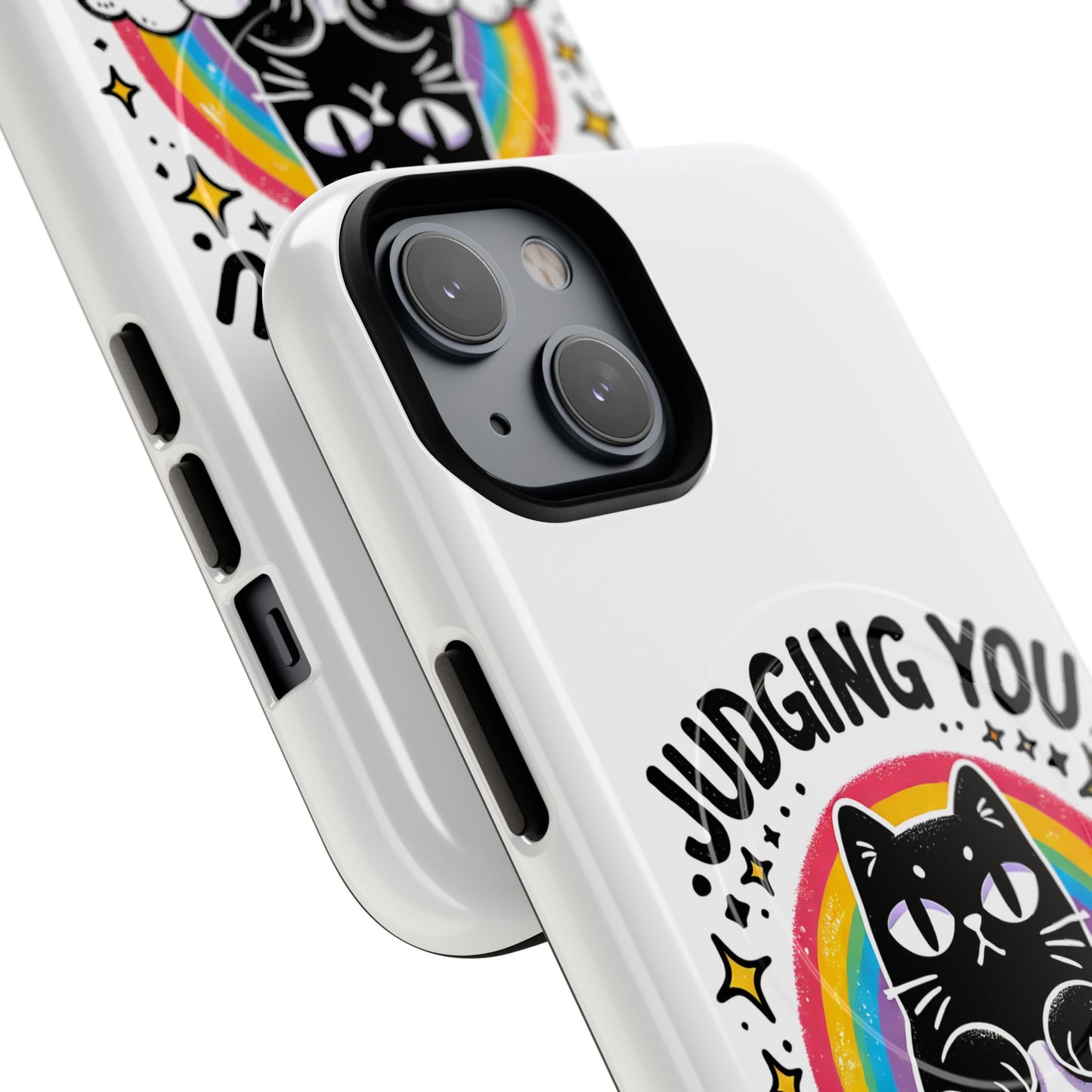 Judging You Silently Cat Magnetic Phone Case | Fun Pet Lover Accessory