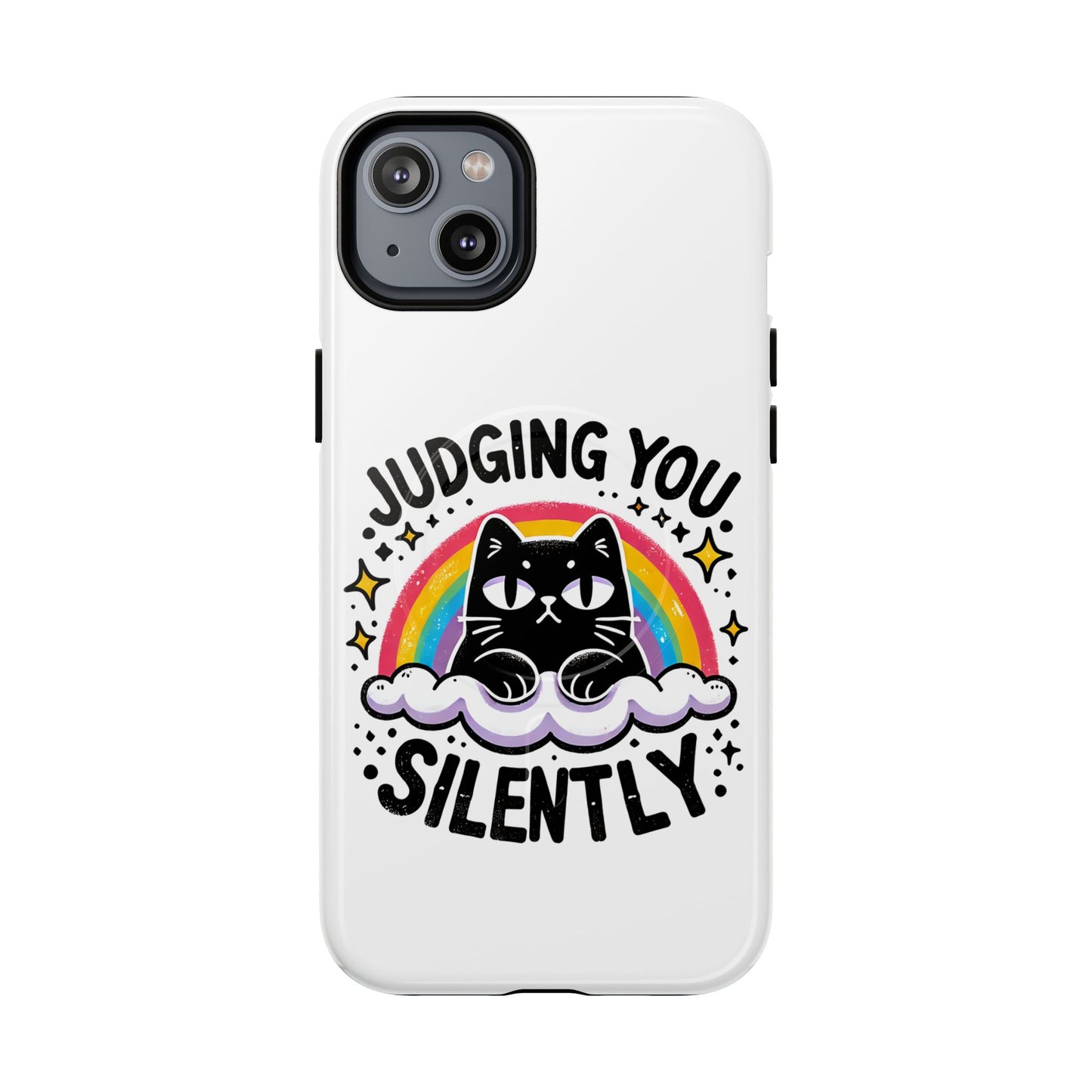 Judging You Silently Cat Magnetic Phone Case | Fun Pet Lover Accessory