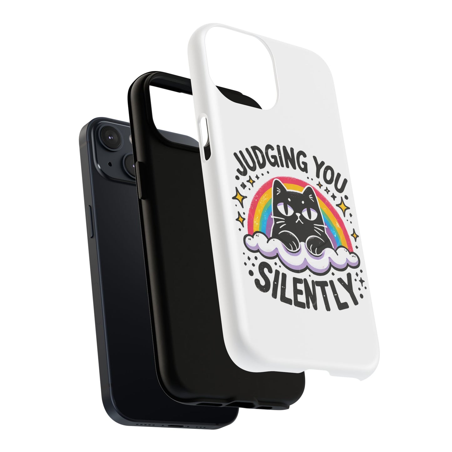 Judging You Silently Cat Magnetic Phone Case | Fun Pet Lover Accessory
