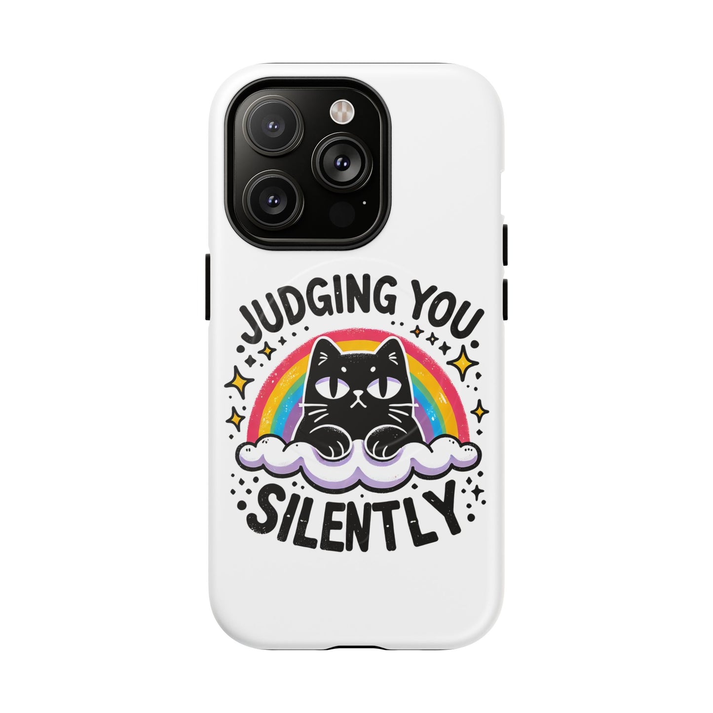 Judging You Silently Cat Magnetic Phone Case | Fun Pet Lover Accessory