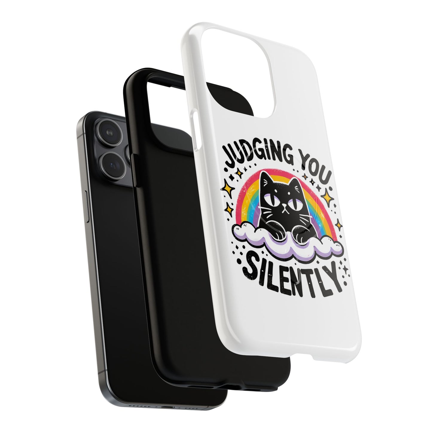 Judging You Silently Cat Magnetic Phone Case | Fun Pet Lover Accessory