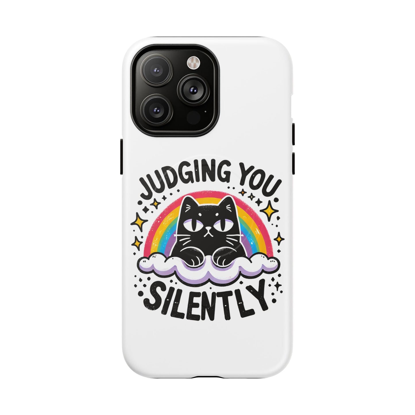Judging You Silently Cat Magnetic Phone Case | Fun Pet Lover Accessory