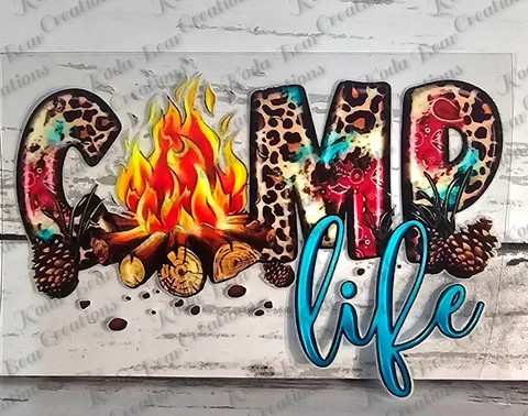 Camp Life UV DTF Decal