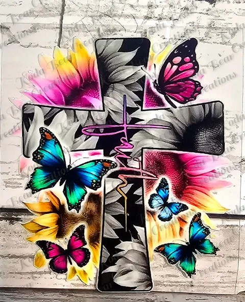Faith Cross UV DTF Decal