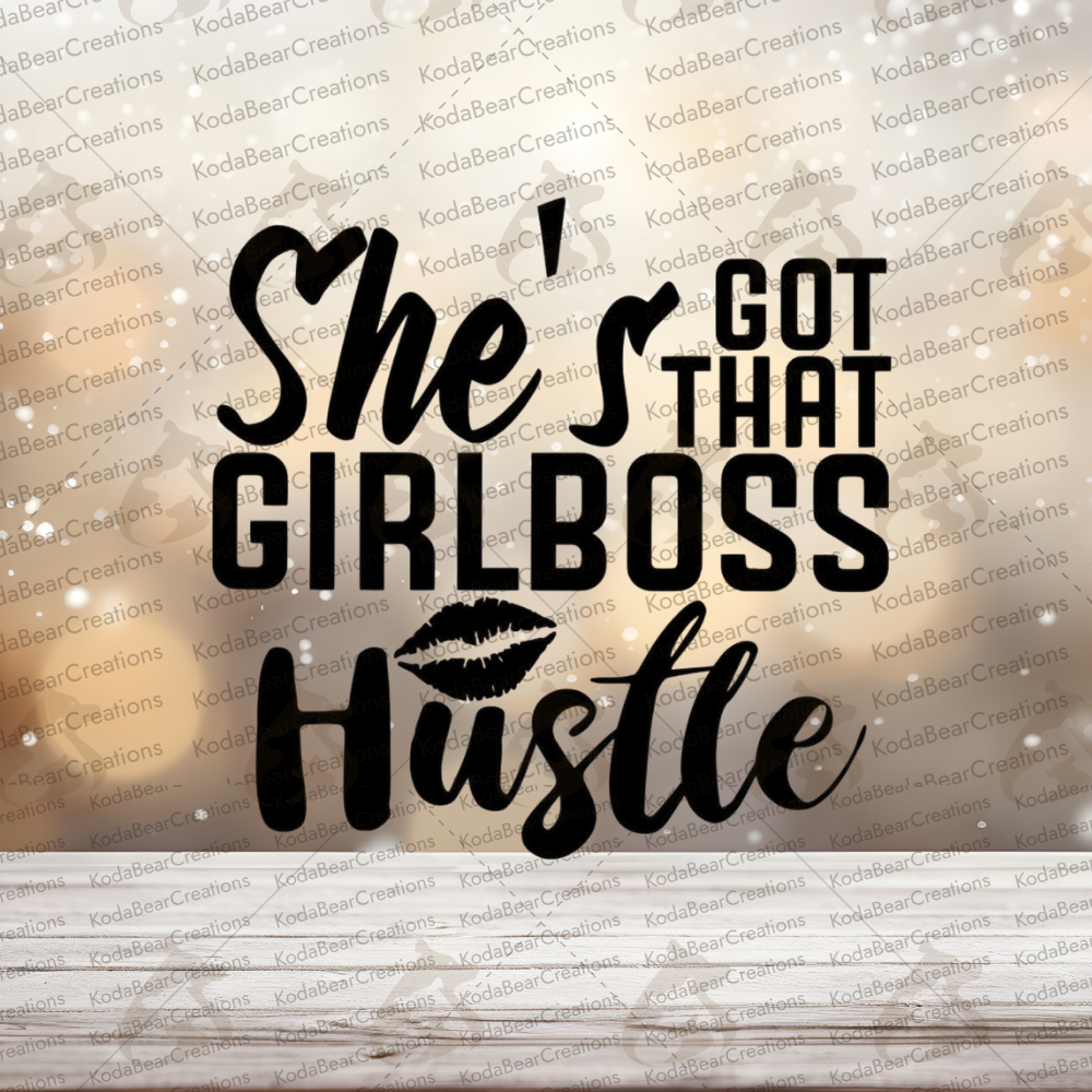 Girl Boss Hustle UV DTF Decal-D266