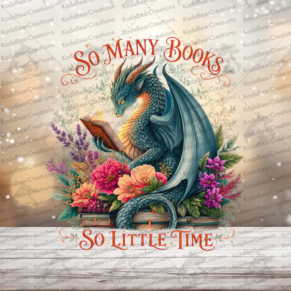 So Many Books UV DTF Decal-D349
