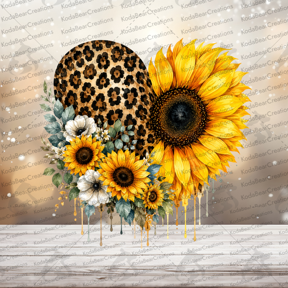 Sunflower Heart UV DTF Decal-D337
