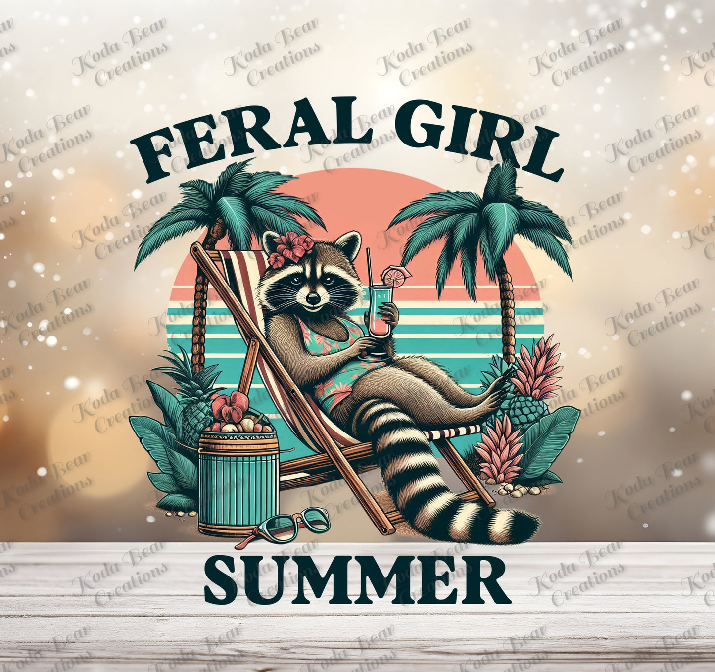 Feral Girl Summer UV DTF Decal-D235