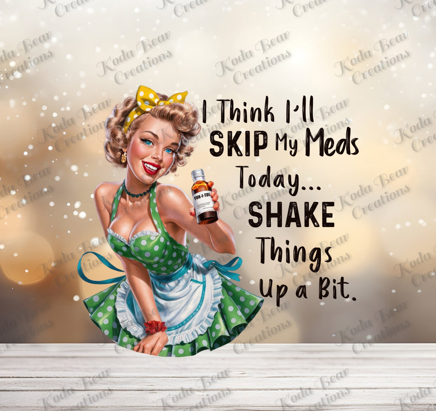 Shake Things Up UV DTF Decal-D211