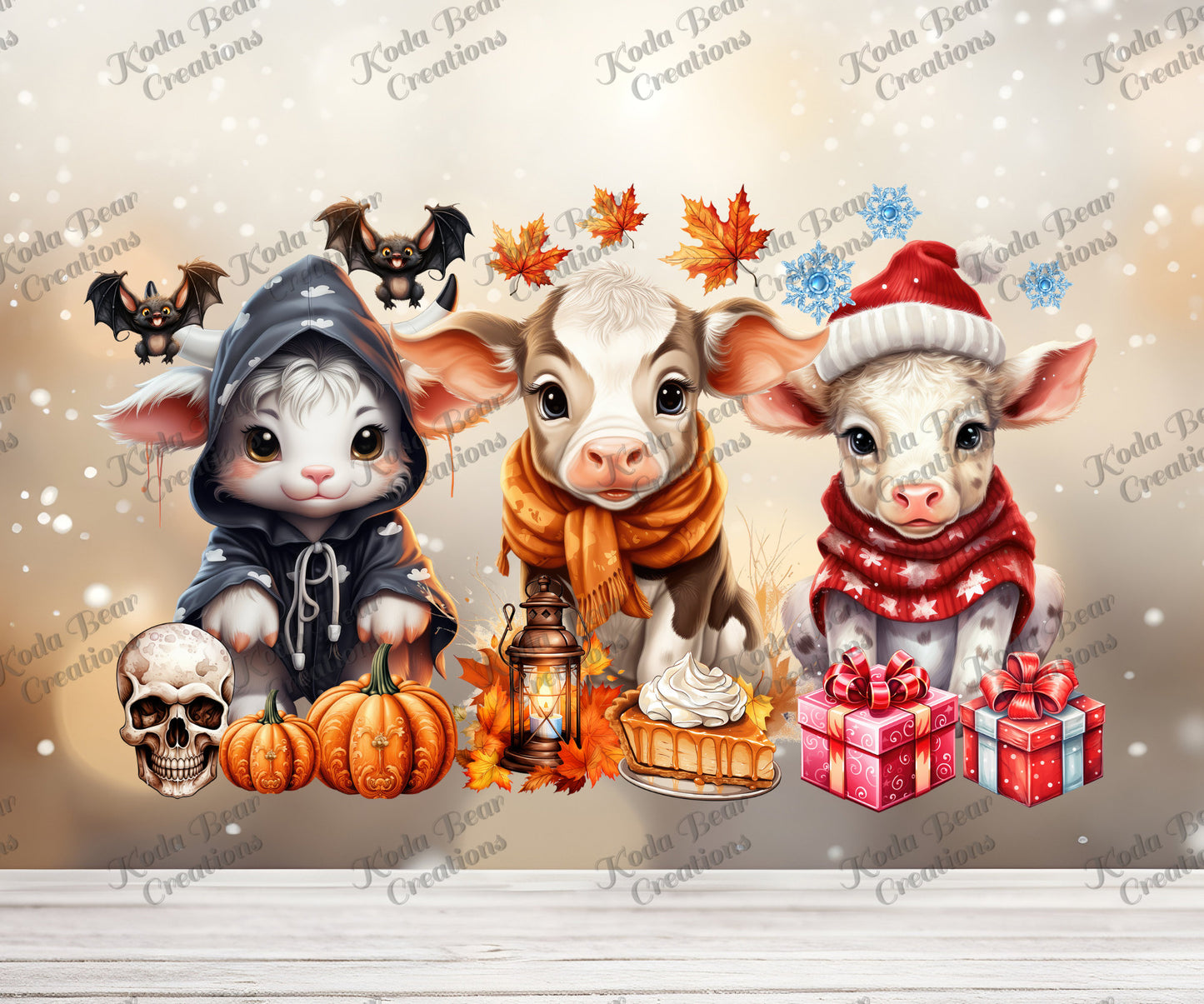 HallowThankMas Animals UV DTF Decal