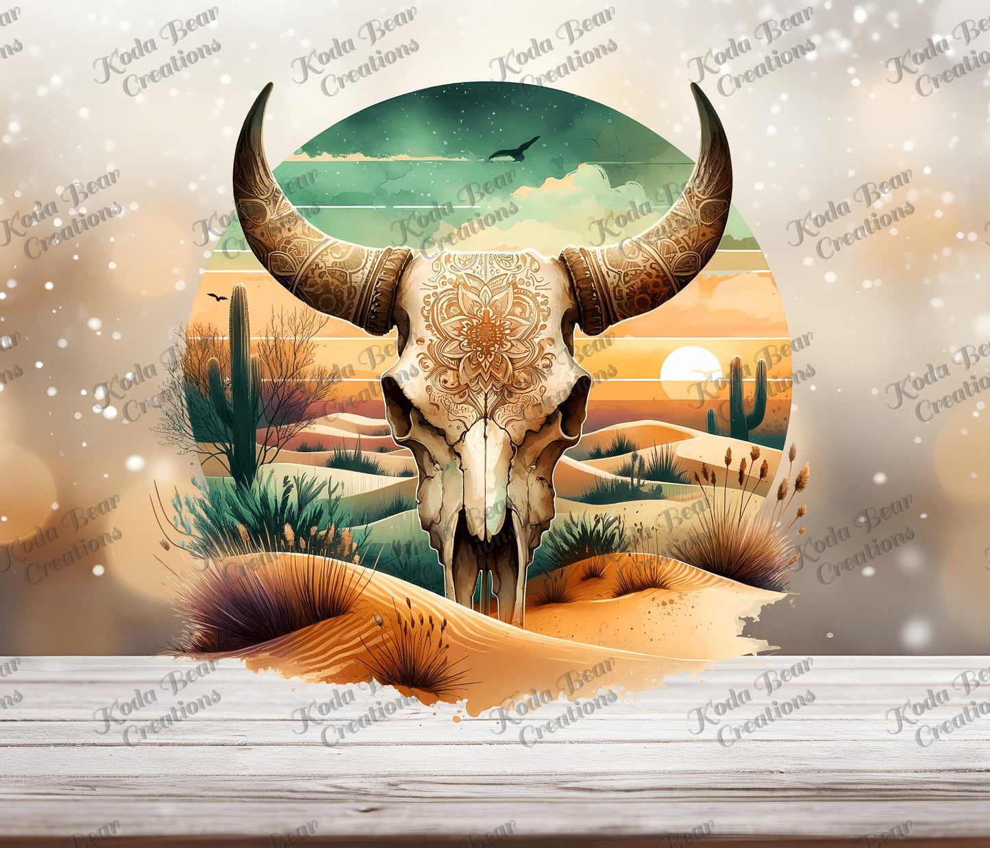 Western Skull 2 UV DTF Decal-D231