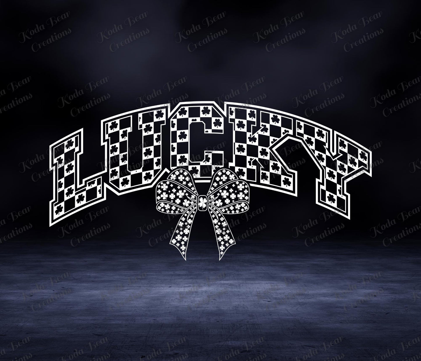 Lucky (white) UV Decal