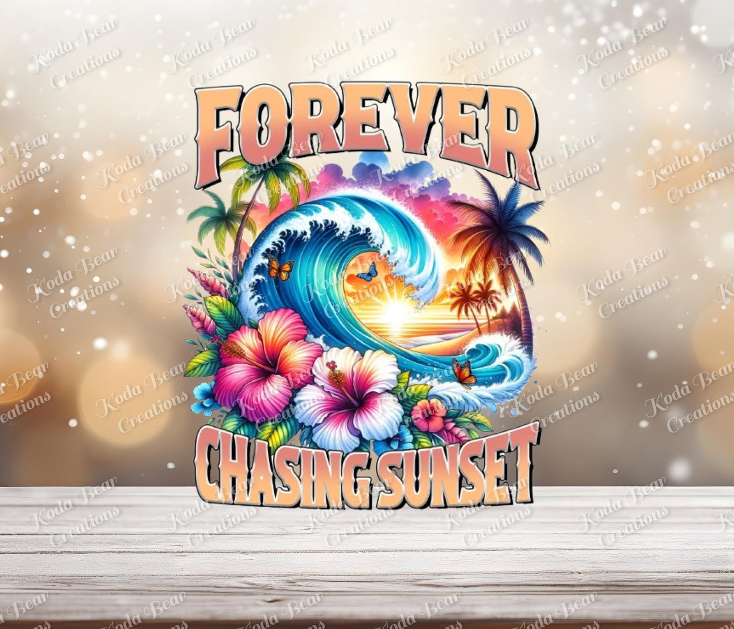 Forever Chasing Sunset UV DTF Decal-D083