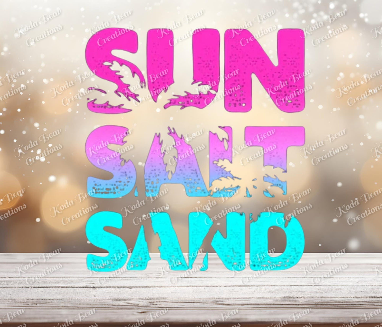 Sun Salt Sand UV DTF Decal-D144