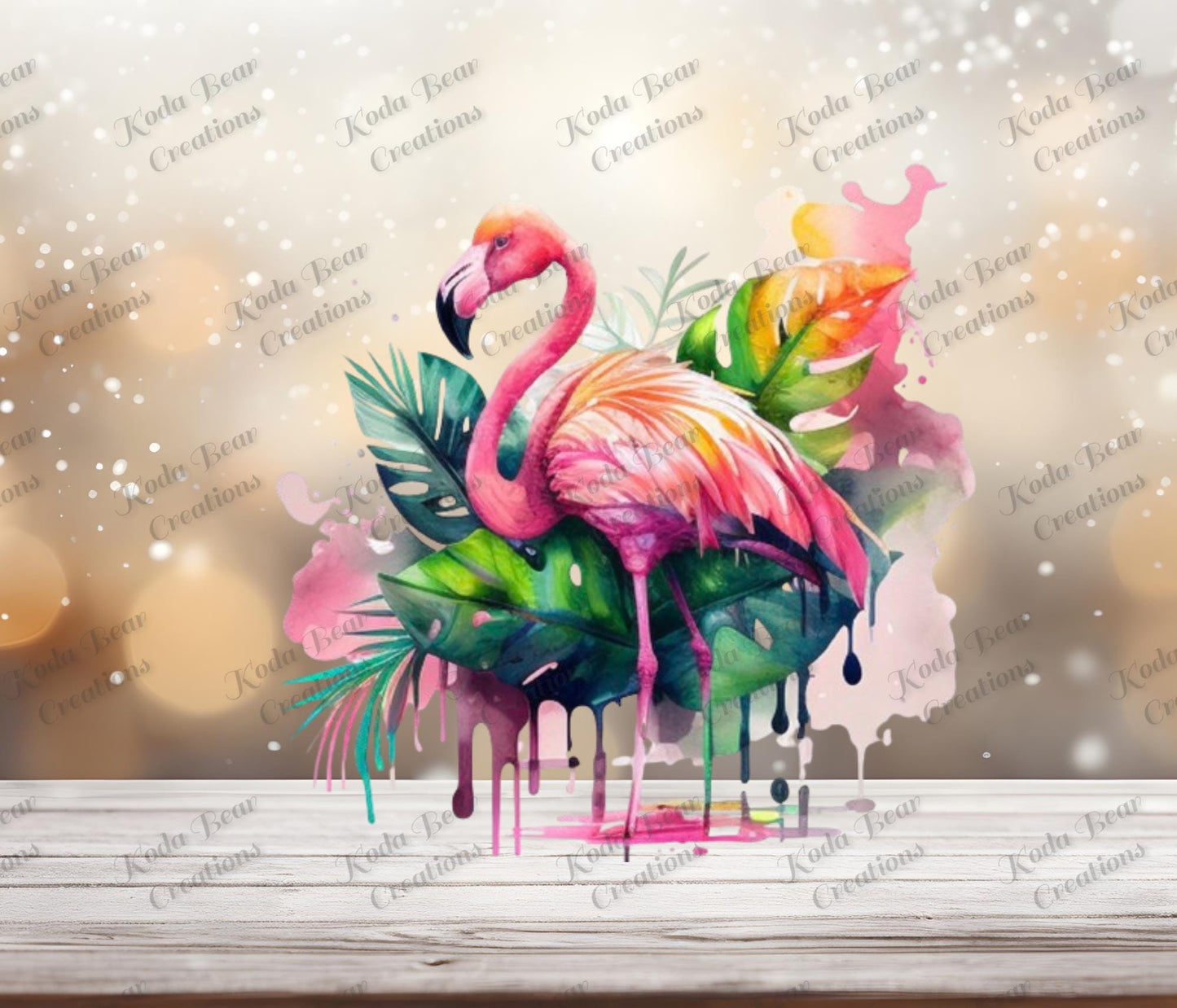 Flamingo UV DTF Decal-D240