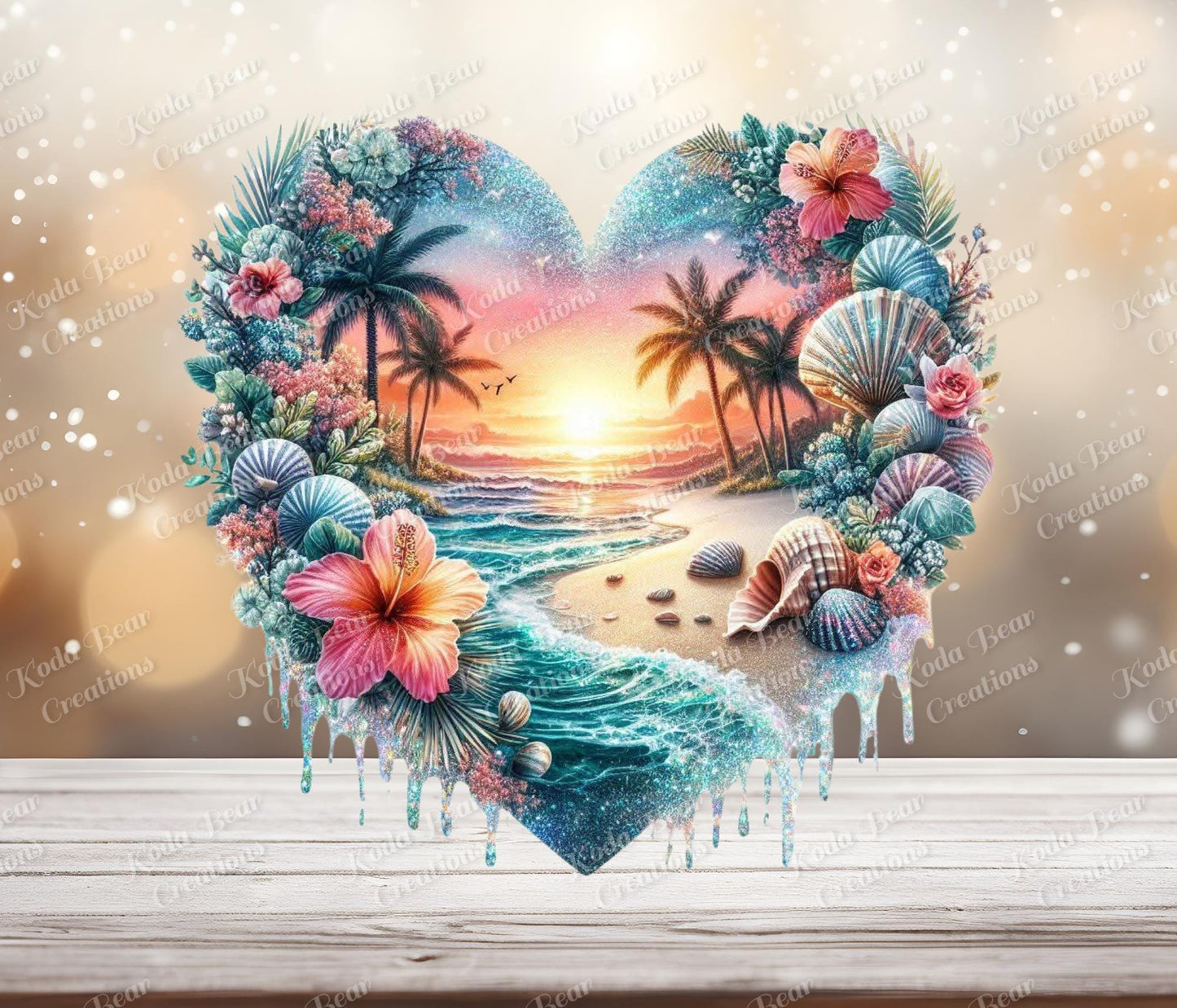 Beach Love 2 UV DTF Decal-D056