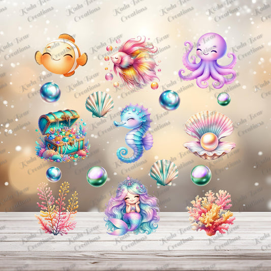 Under the Sea Element Sheet UV DTF Decals
