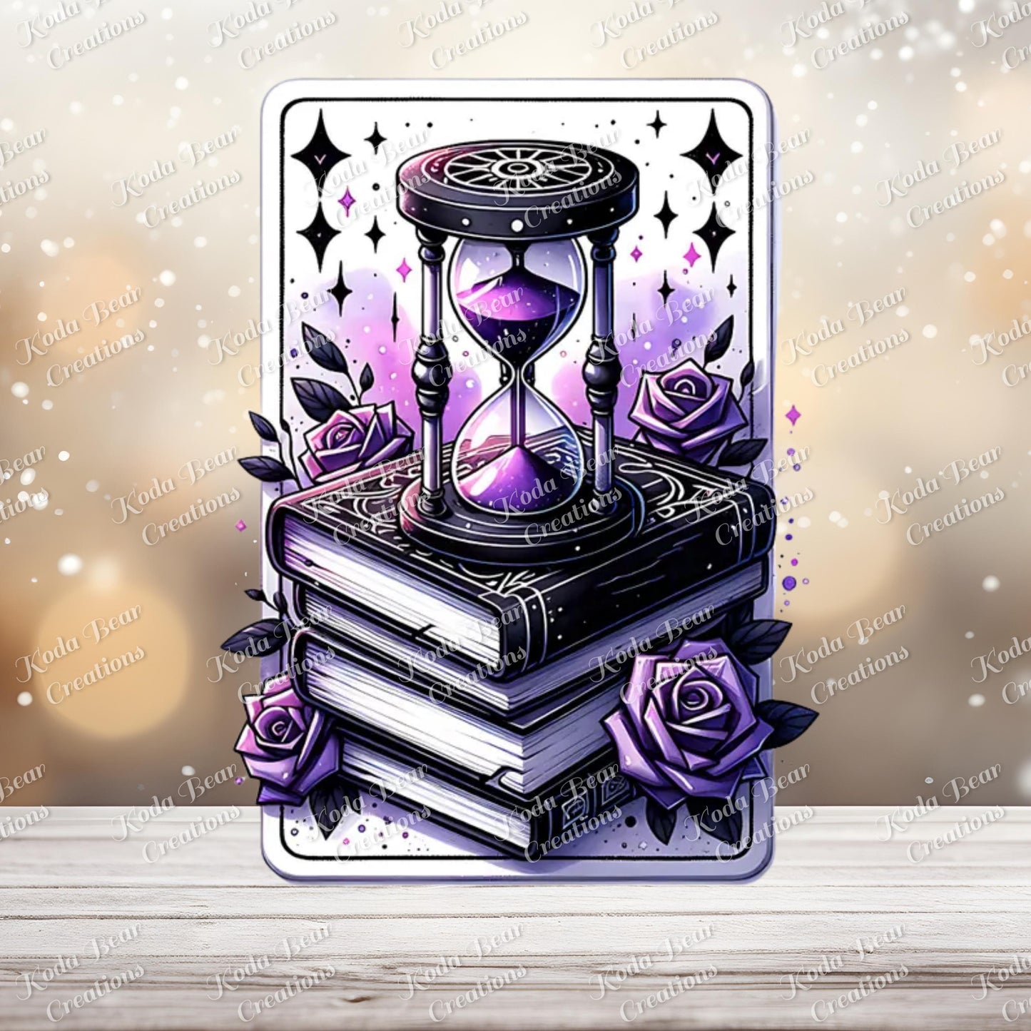 Book Stack UV DTF Decal-D219