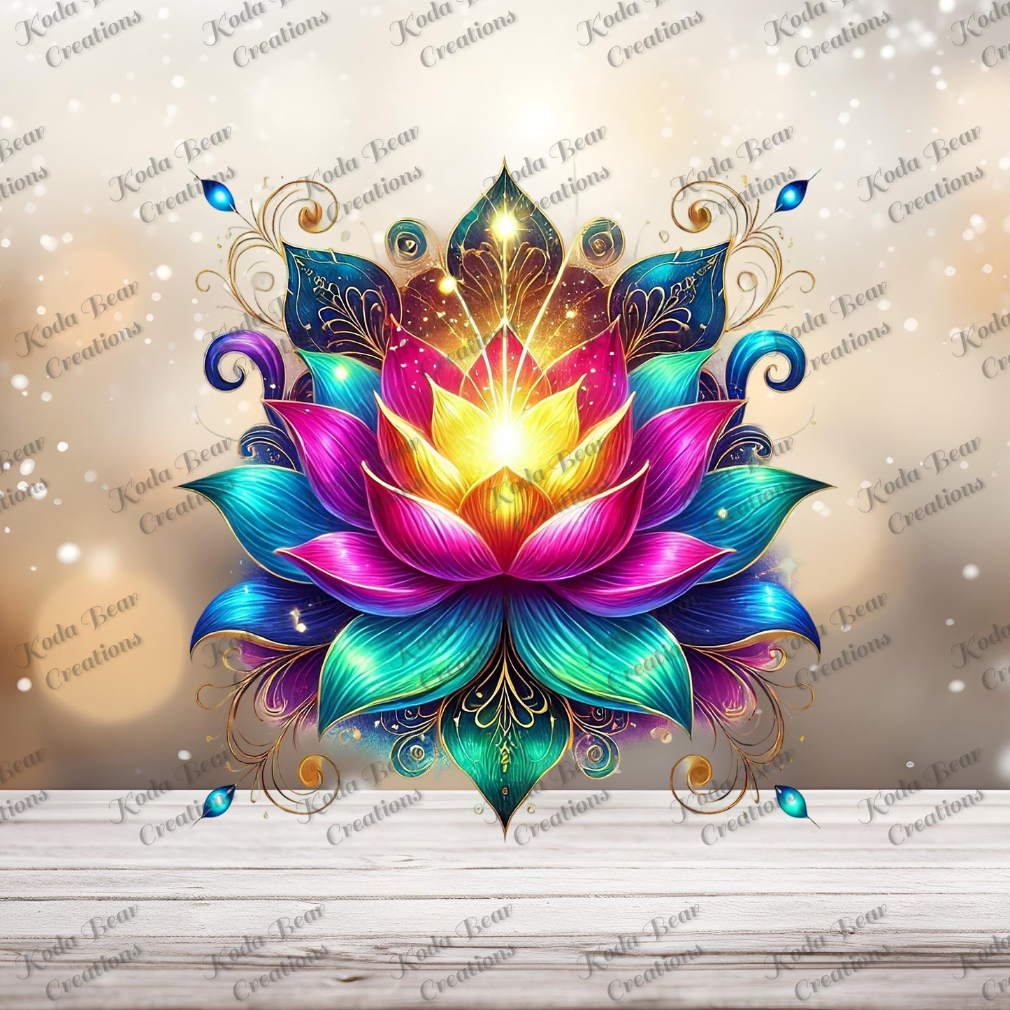 Lotus Flower UV DTF Decal-D098